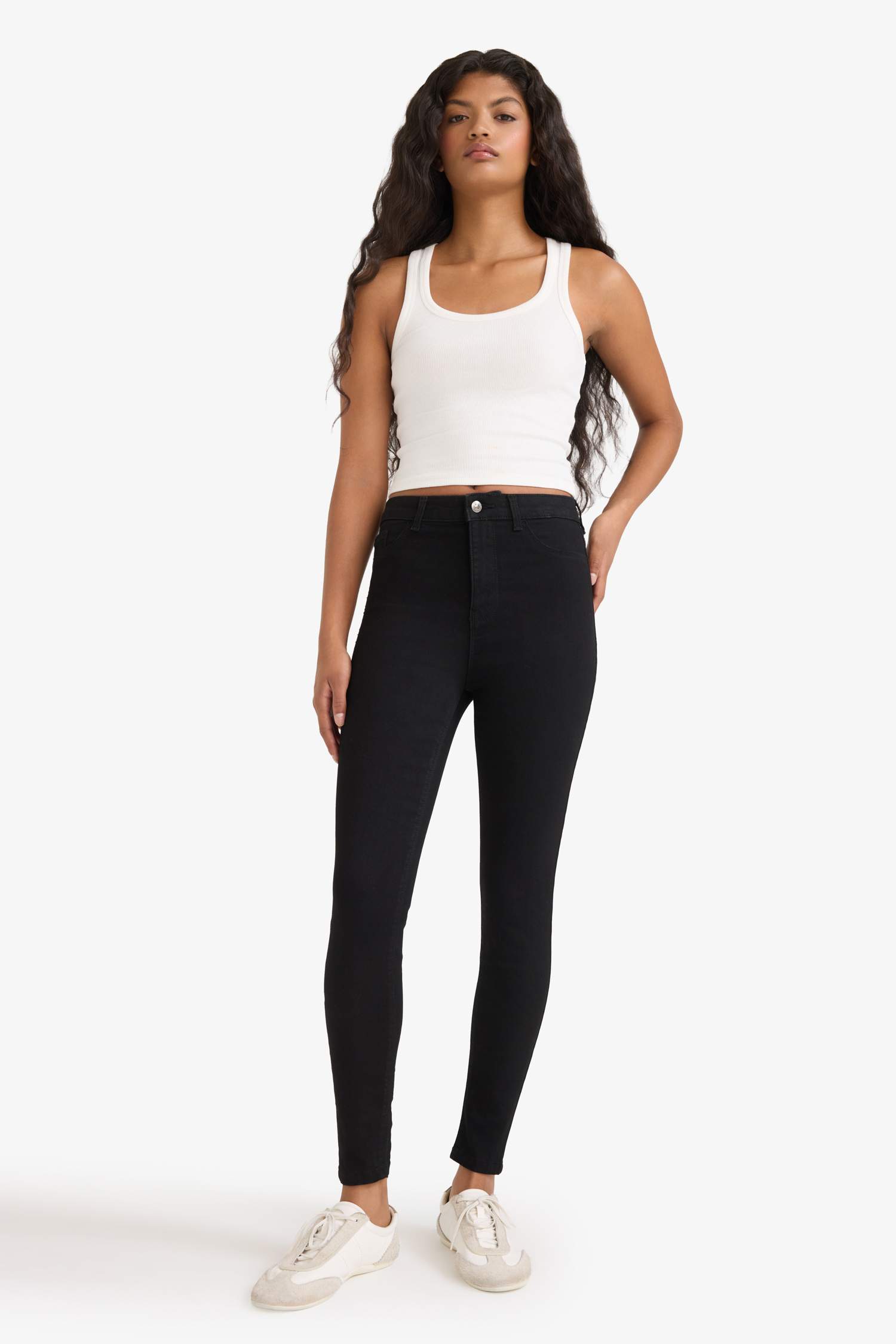 Yüksek Bel Bilek Boy Jean Pantolon