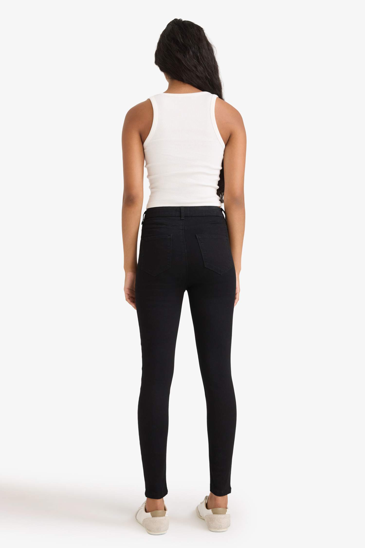 Yüksek Bel Bilek Boy Jean Pantolon