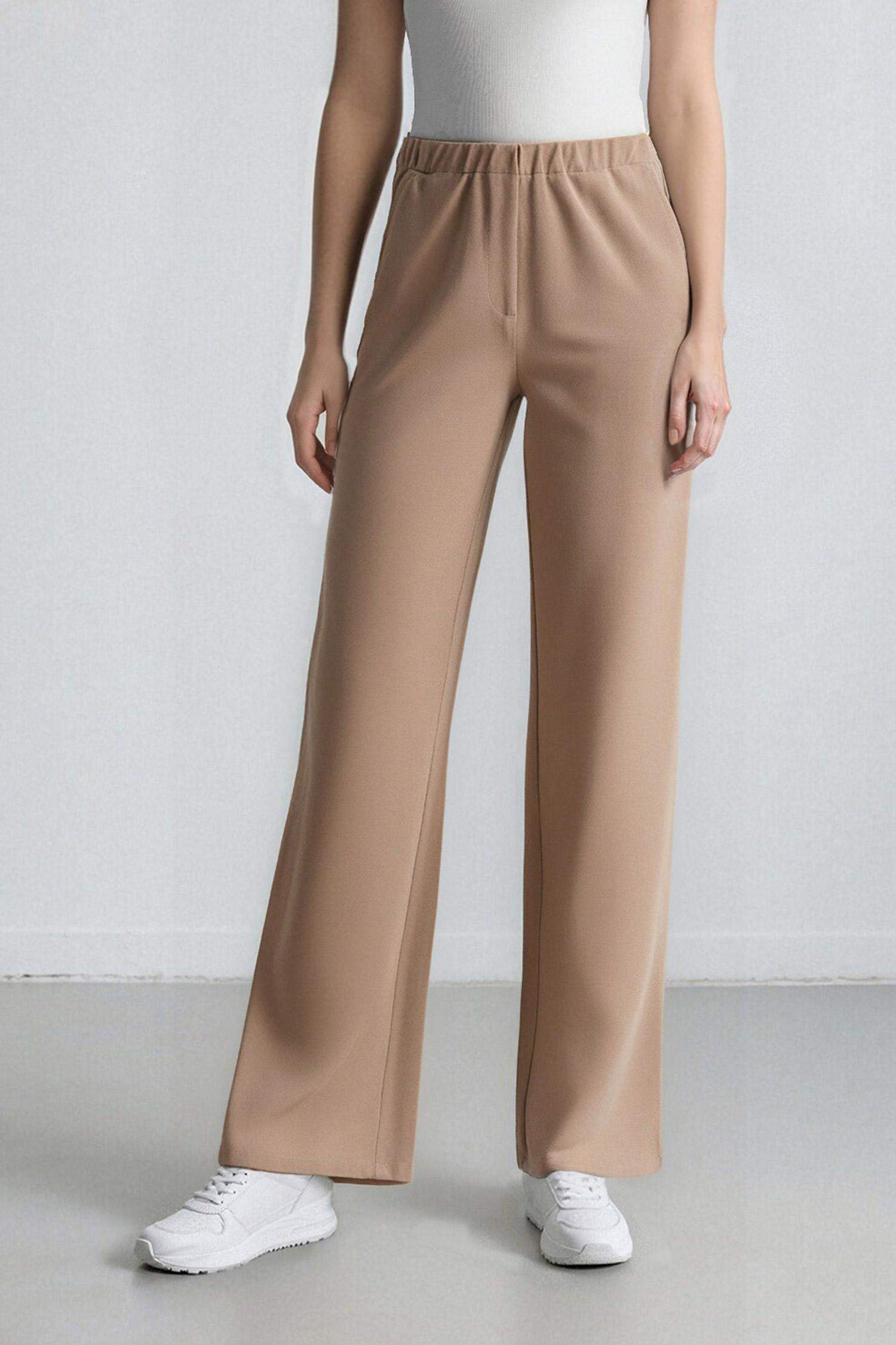 Palazzo Linen Blend Trousers