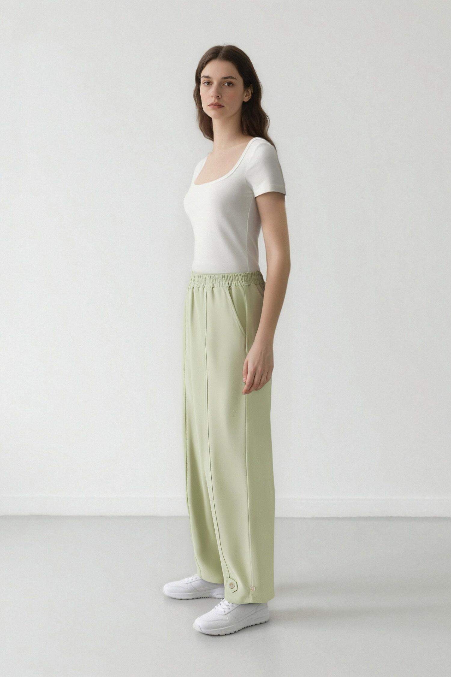 Harem Linen Blend Trousers