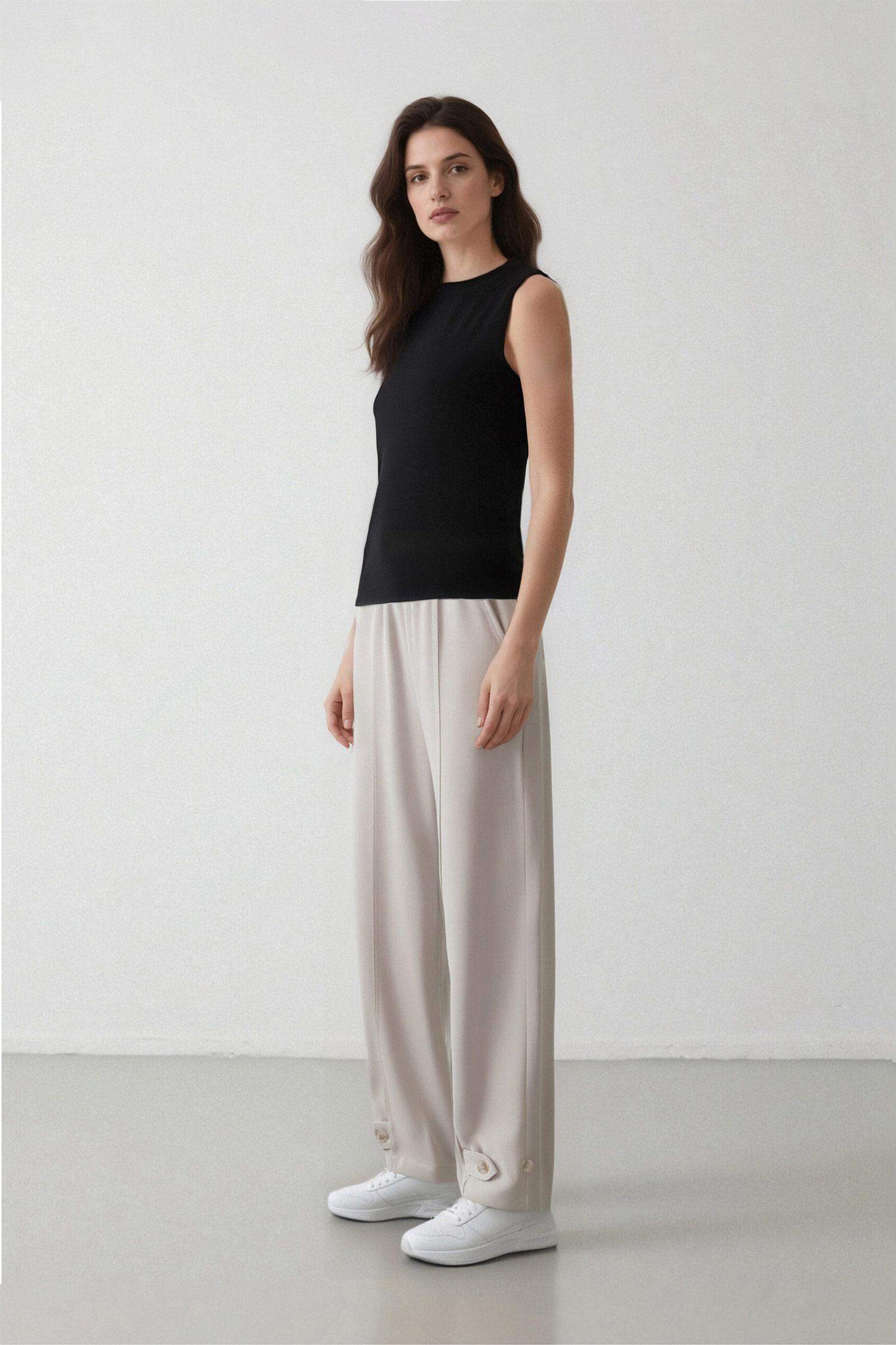 Harem Linen Blend Trousers