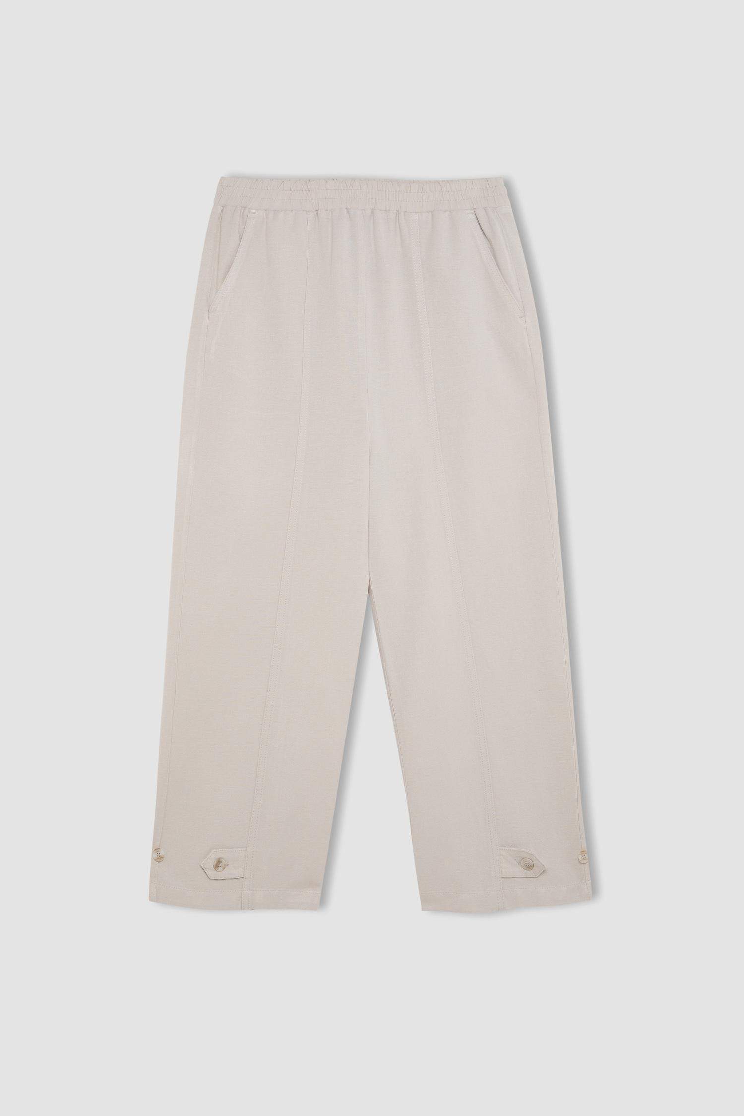 Harem Linen Blend Trousers