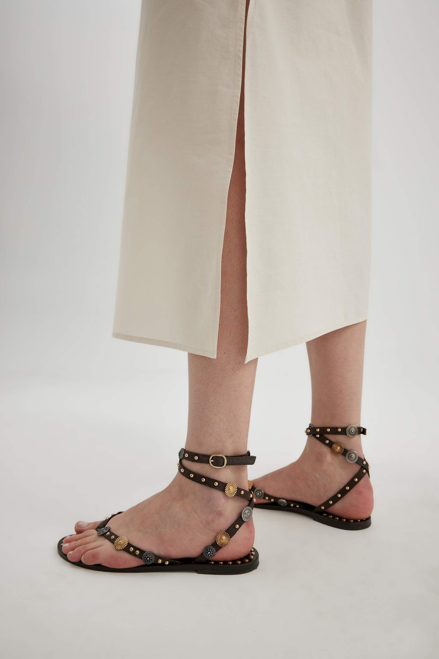 Long Sleeve Slit Beach Dress