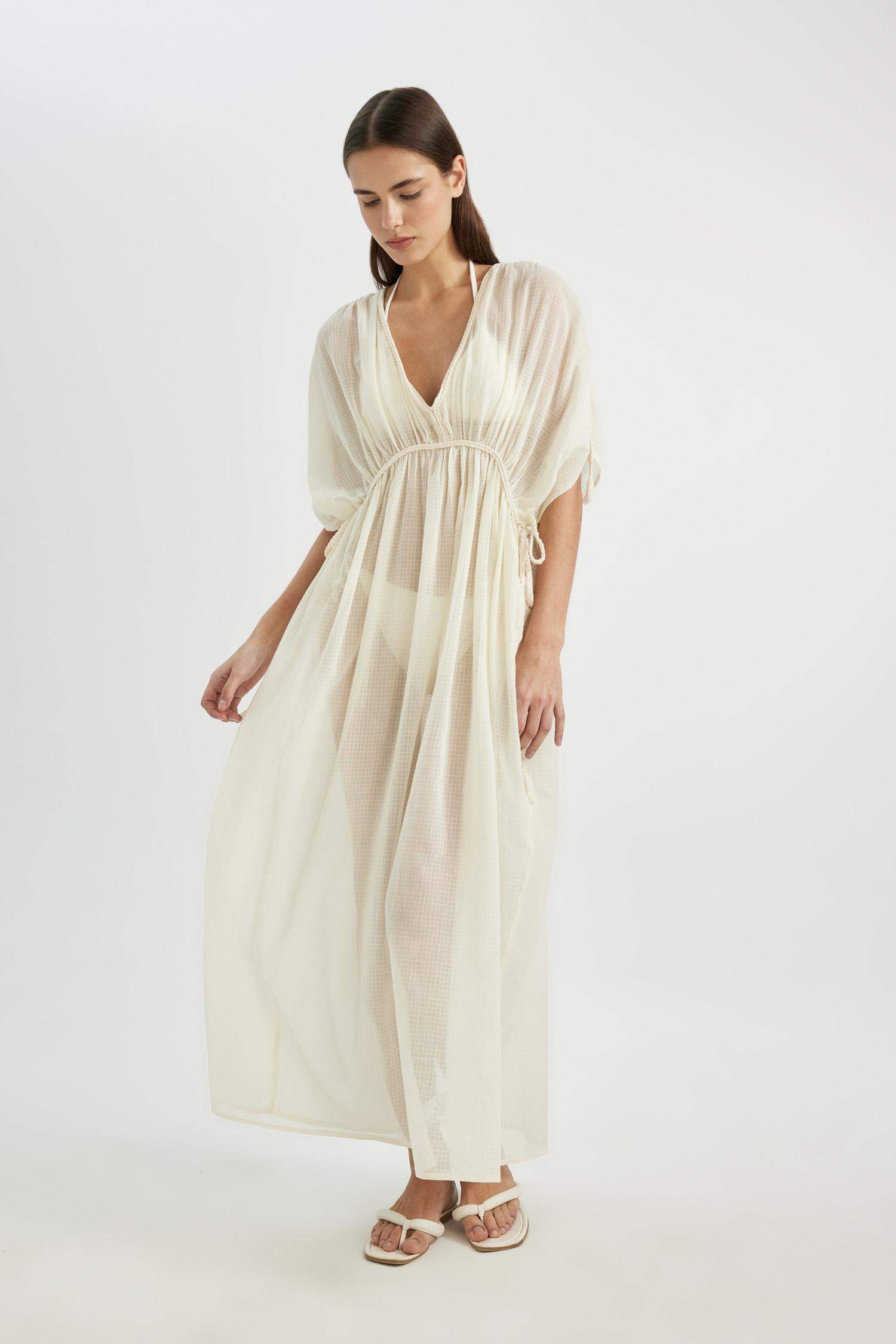 Fall in Love Regular Fit Cotton Beach Dress