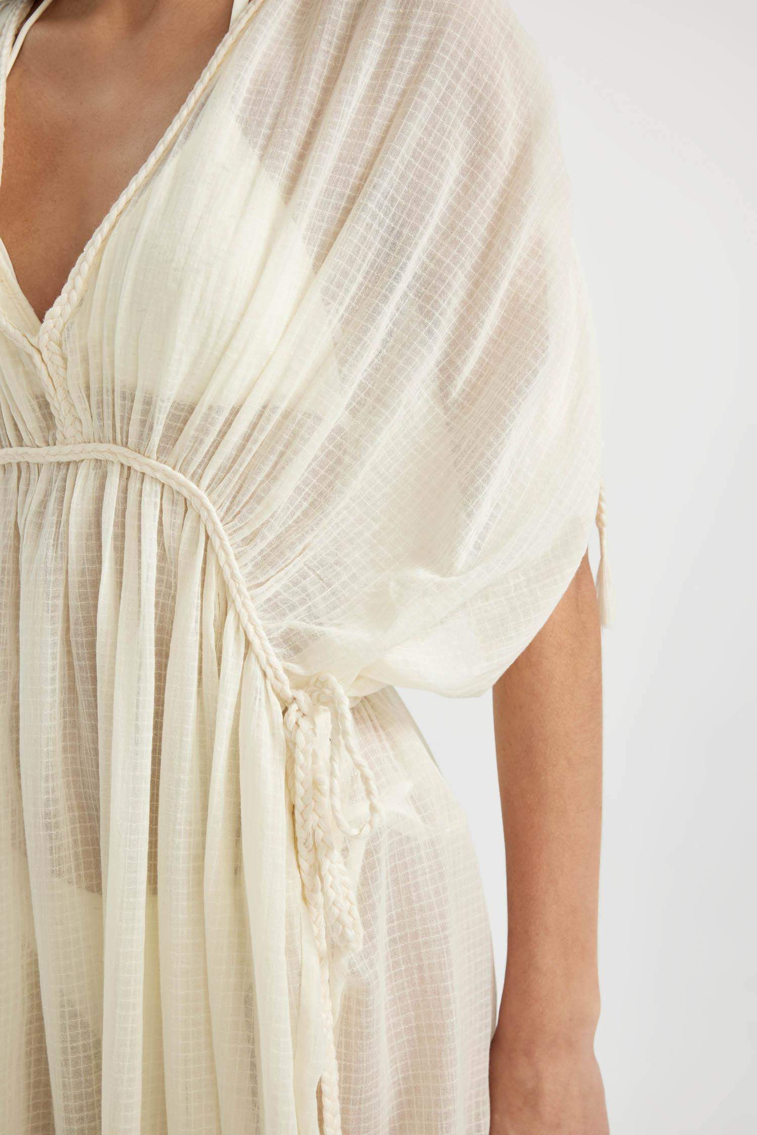 Fall in Love Regular Fit Cotton Beach Dress