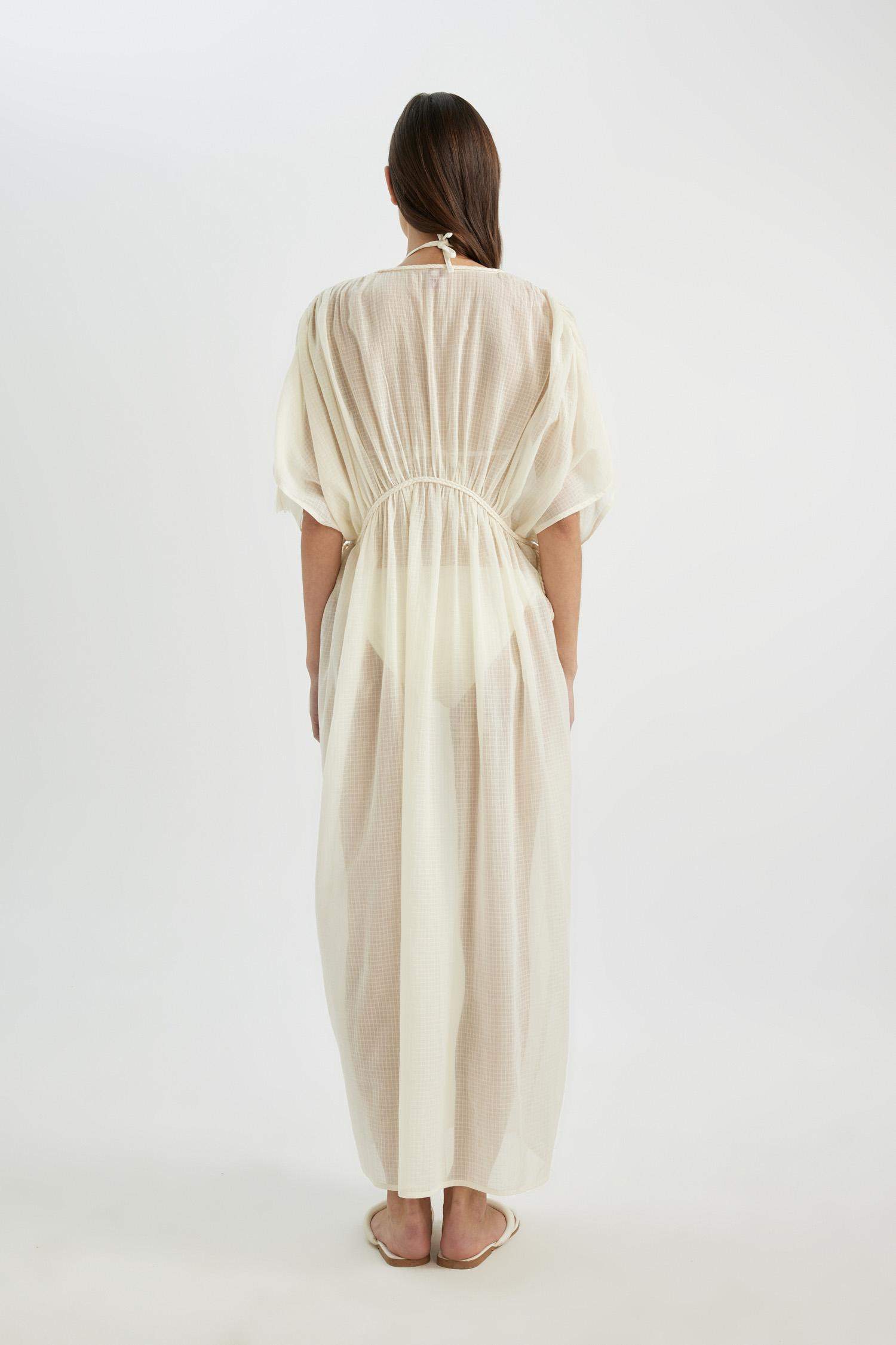 Fall in Love Regular Fit Cotton Beach Dress