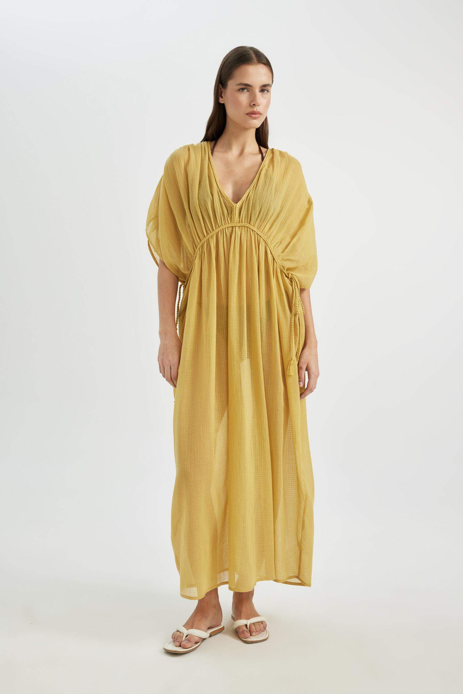 Fall in Love Regular Fit Cotton Beach Dress