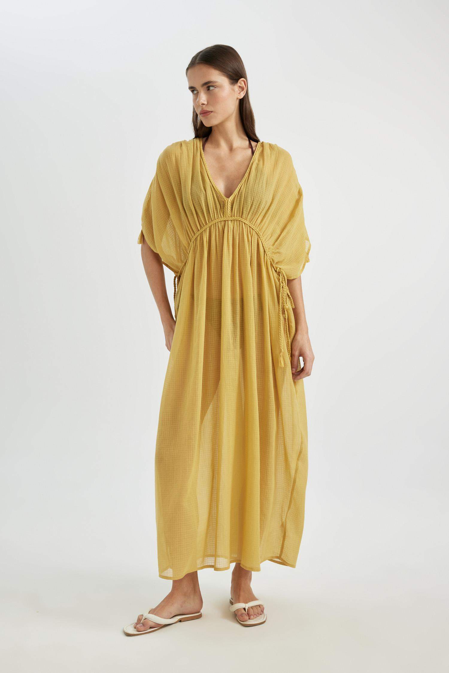 Fall in Love Regular Fit Cotton Beach Dress