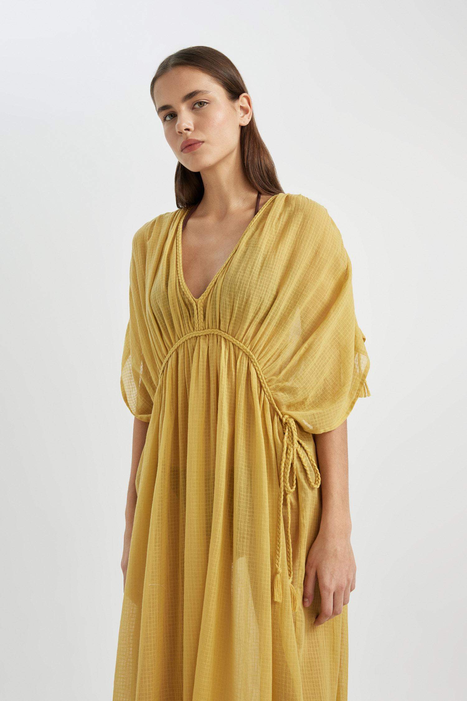 Fall in Love Regular Fit Cotton Beach Dress