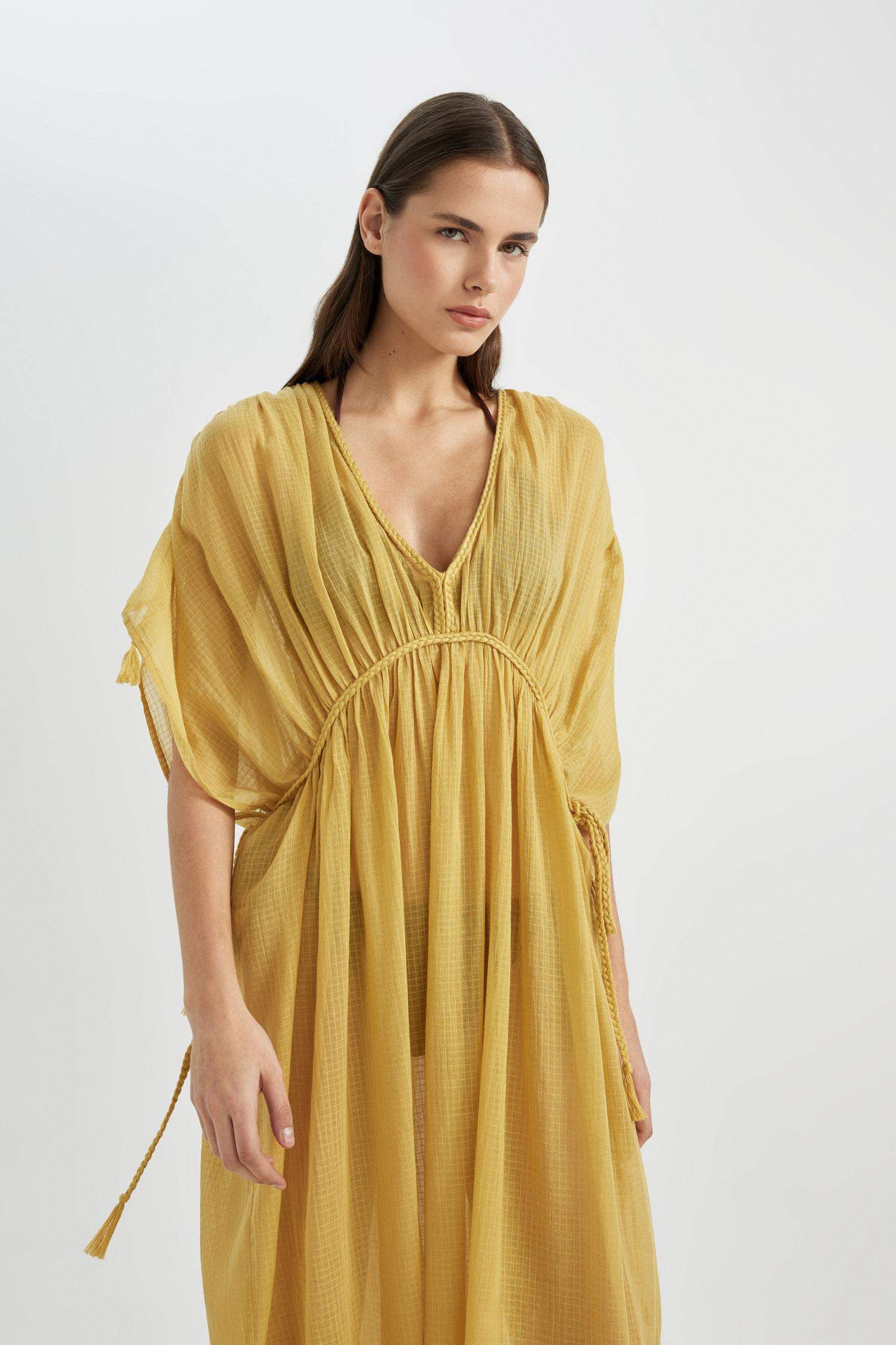 Fall in Love Regular Fit Cotton Beach Dress