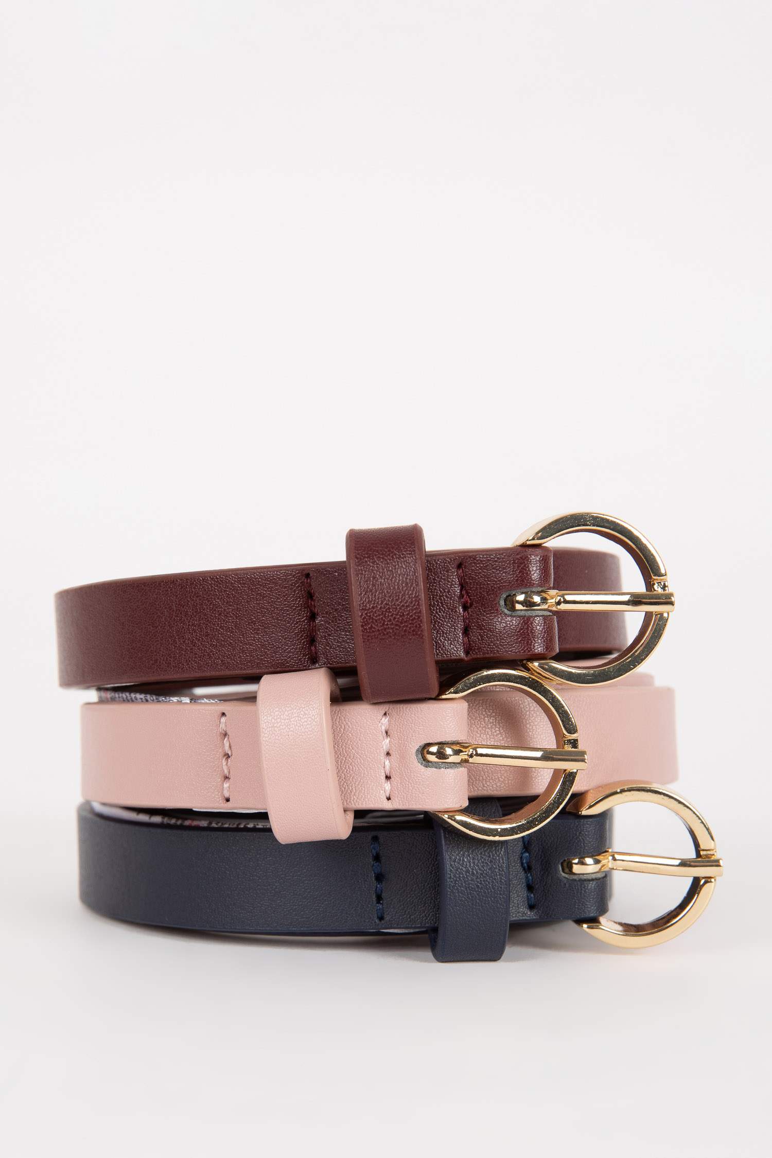 Kadın Oval Toka Suni Deri 3'lü Jean Kemeri