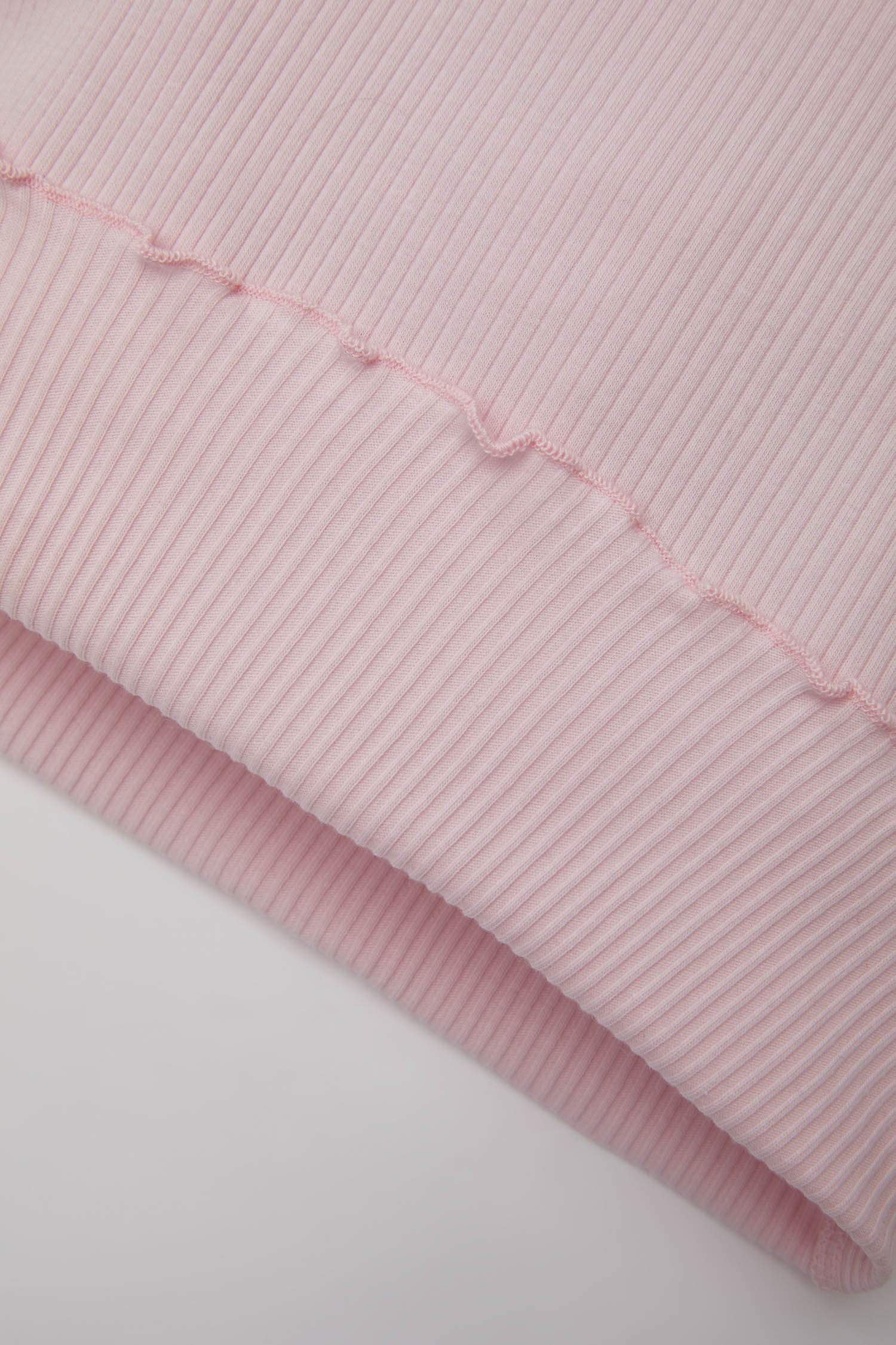 Baby Girl Crew Neck Floral Ribbed Camisole T-Shirt