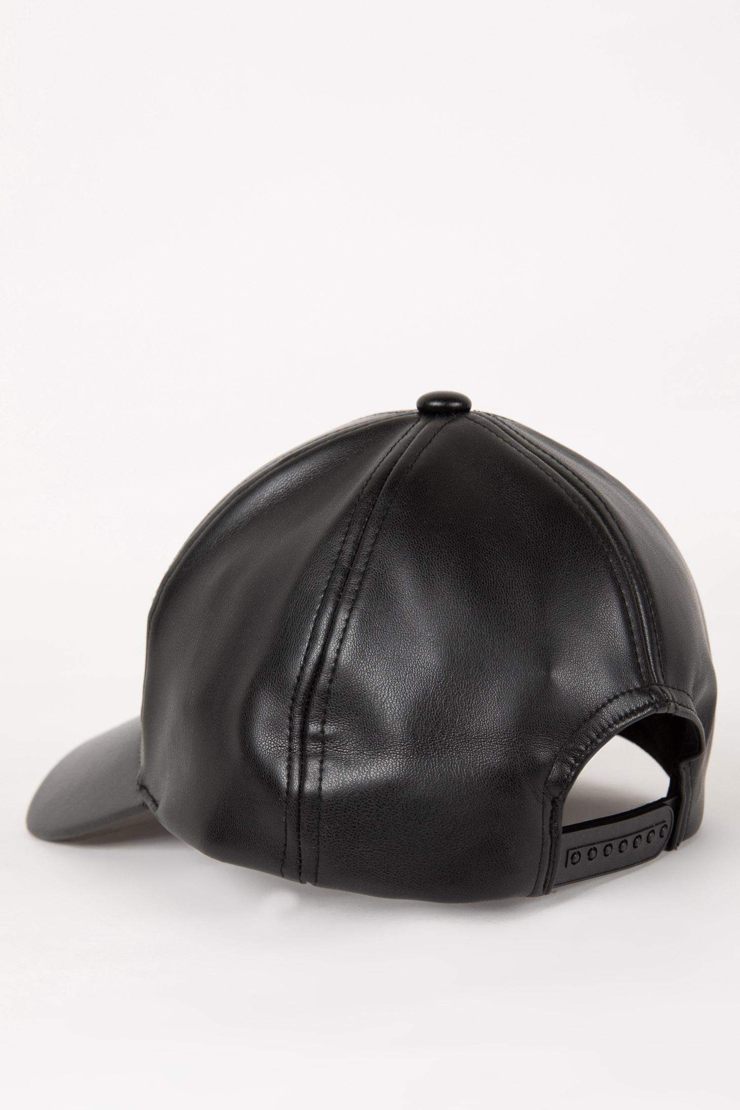 Erkek Etiket Baskılı Suni Deri Beyzbol Basketbol Şapkası