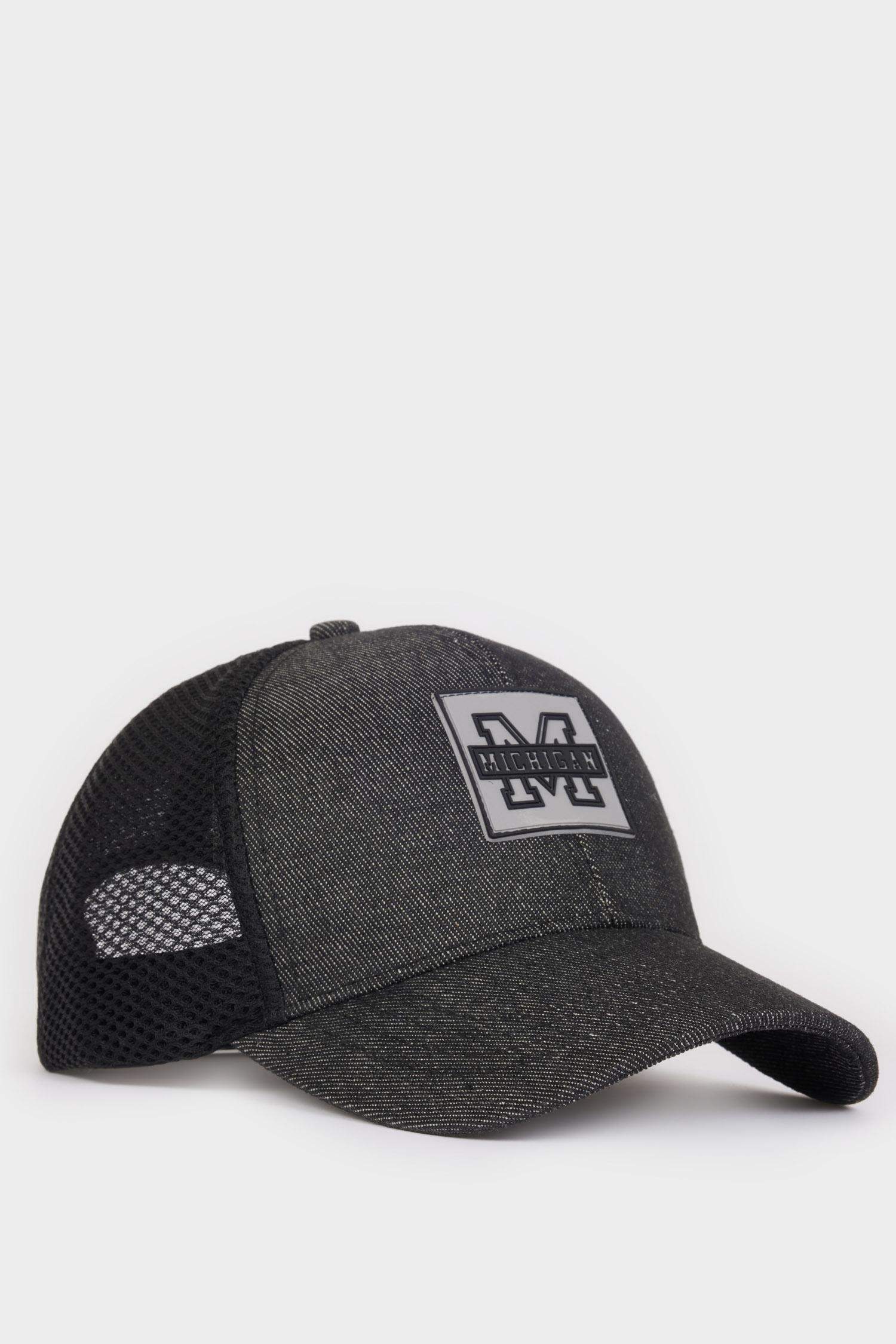 Erkek Etiket Baskılı Jean Beyzbol Basketbol Şapkası