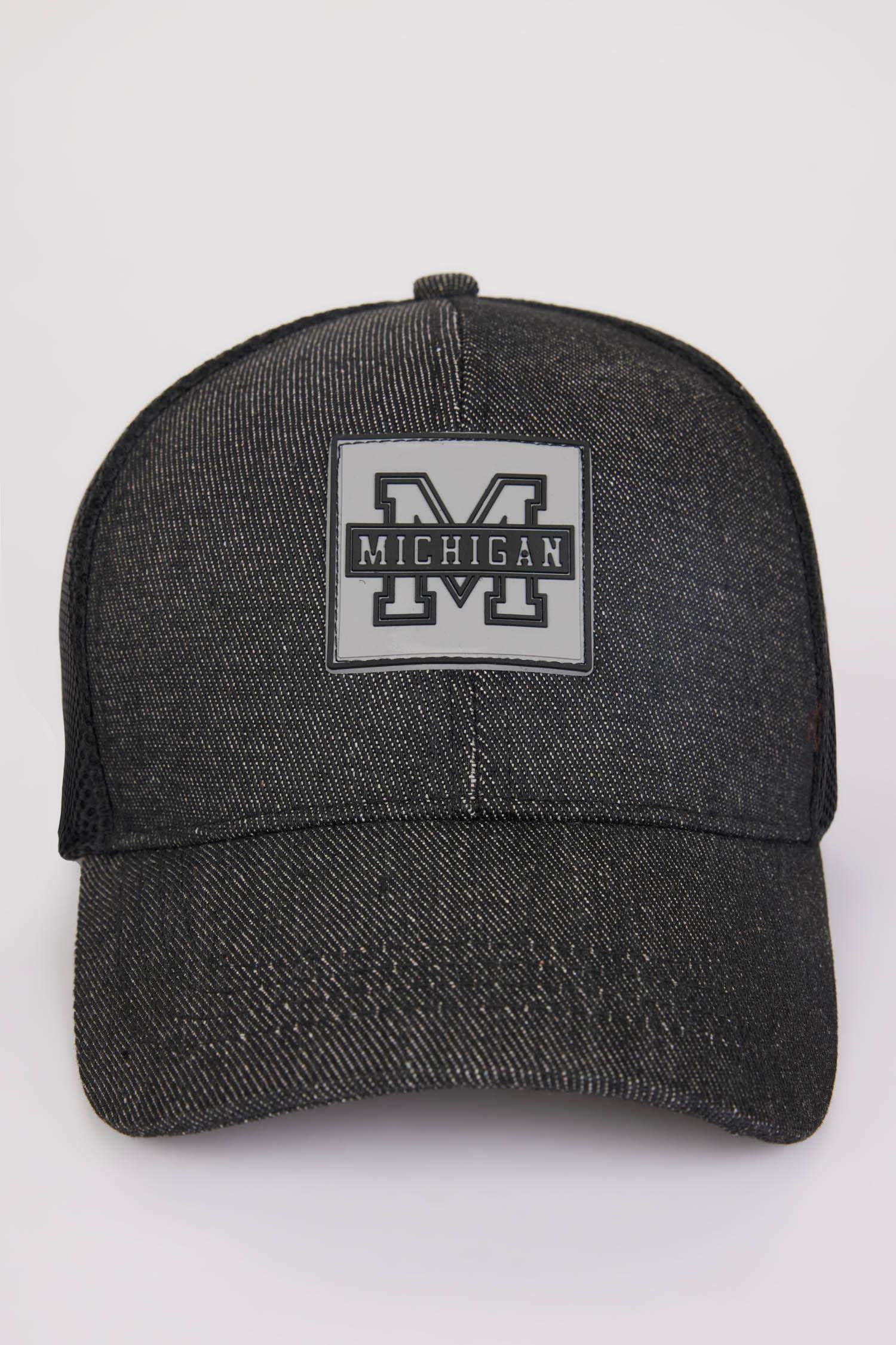 Erkek Etiket Baskılı Jean Beyzbol Basketbol Şapkası