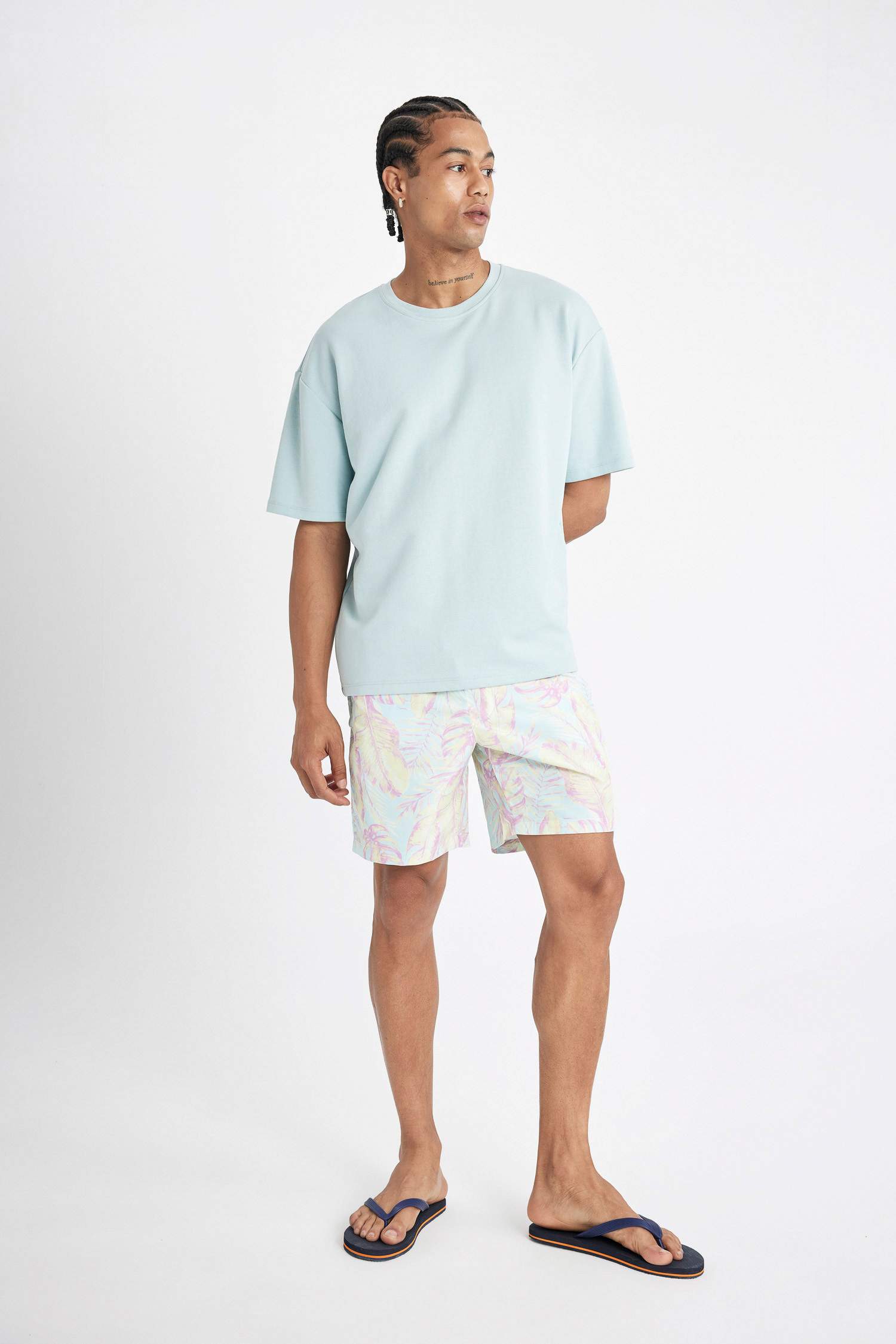 Regular Fit Printed Short Swim Shorts