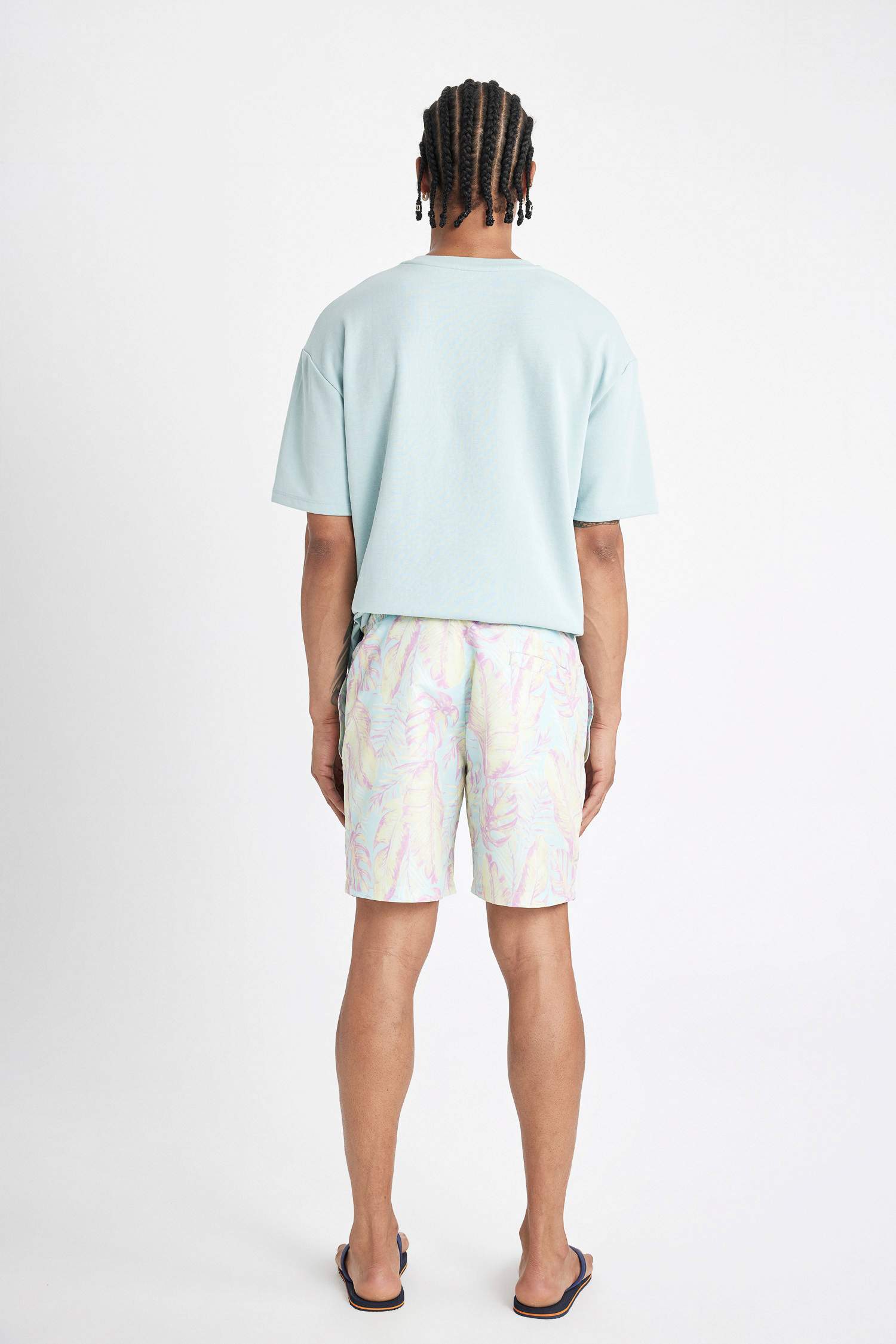 Regular Fit Printed Short Swim Shorts