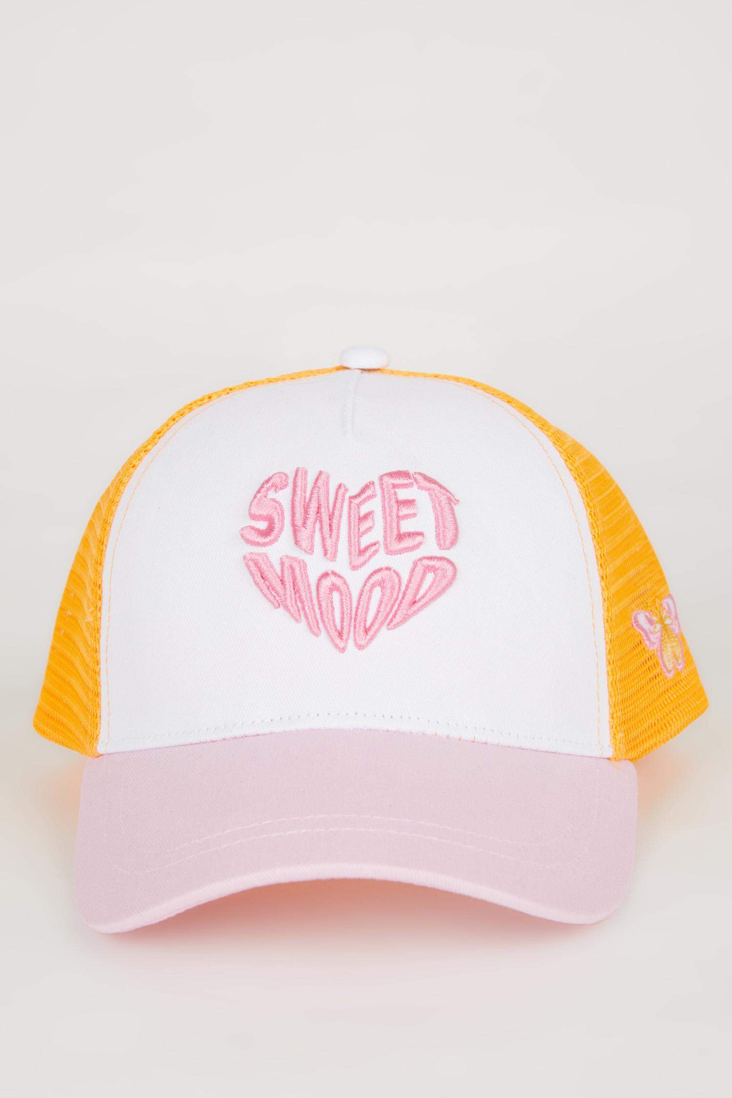 Kız Çocuk Nakışlı Gabardin Beyzbol Basketbol Şapkası