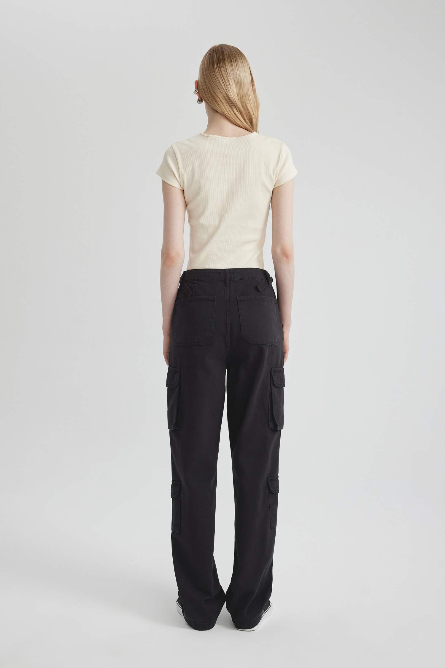 Coool Straight Fit Gabardin Pantolon Kargo Cepli