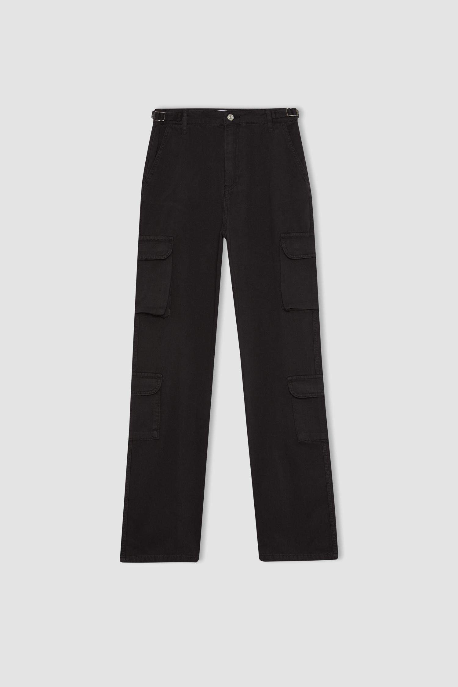 Coool Straight Fit Gabardin Pantolon Kargo Cepli