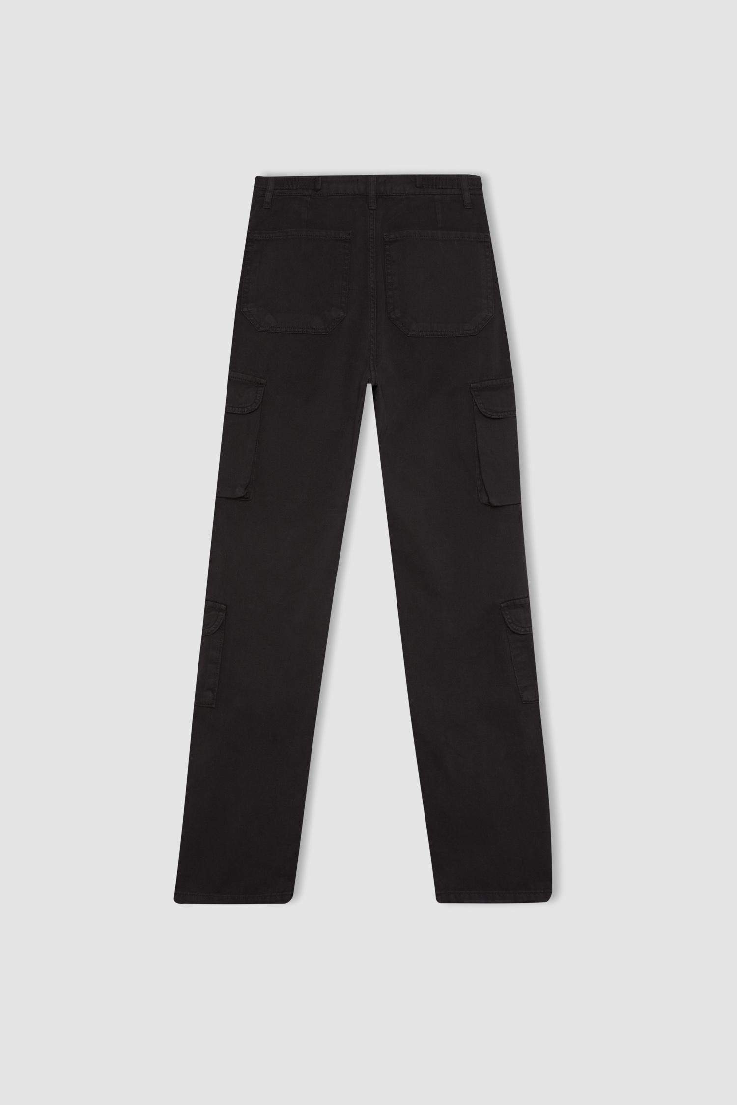 Coool Straight Fit Gabardin Pantolon Kargo Cepli