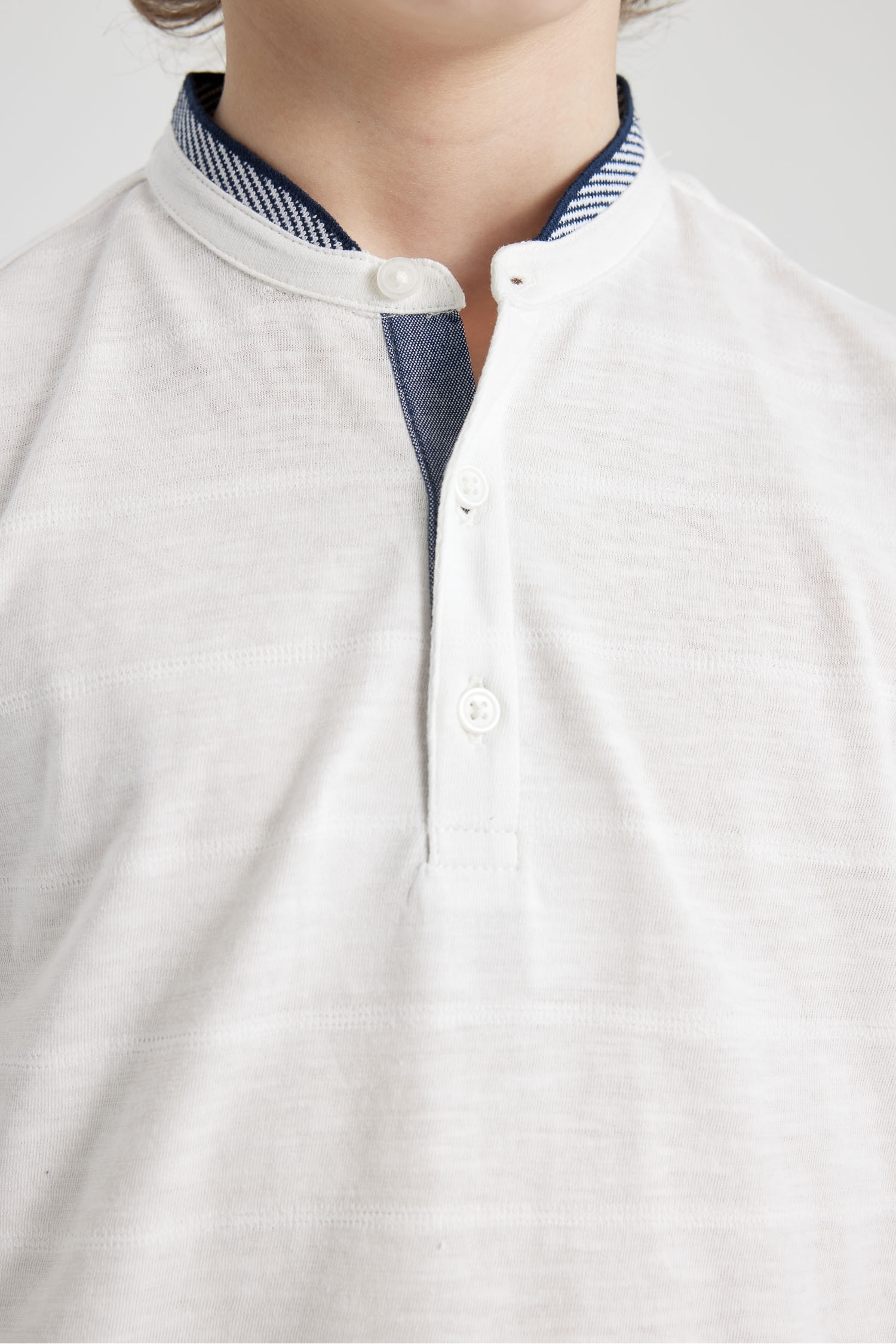 Boy High Collar Pique Short Sleeve Polo T-Shirt