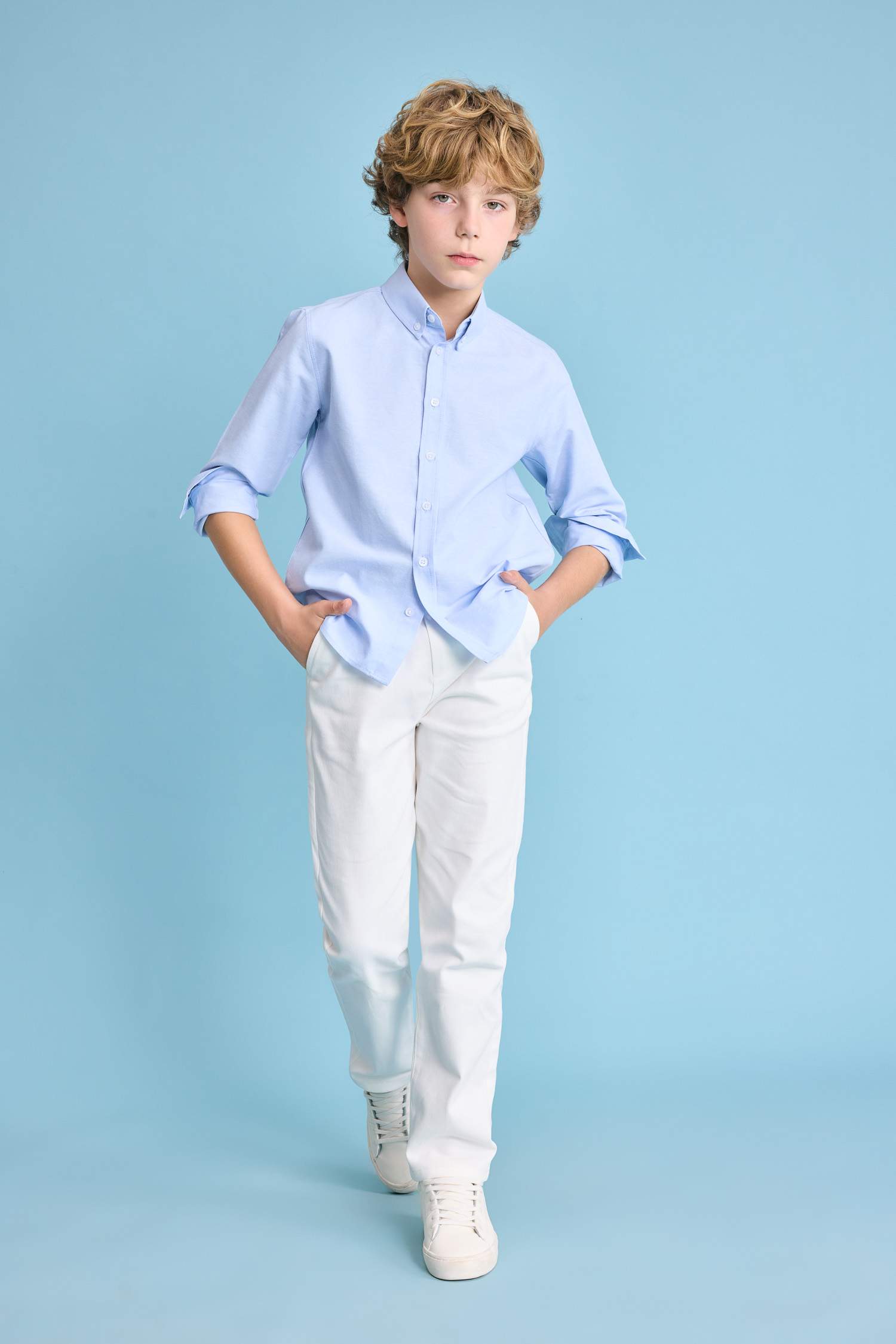 Boy Regular Fit Standard Leg Gabardine Trousers