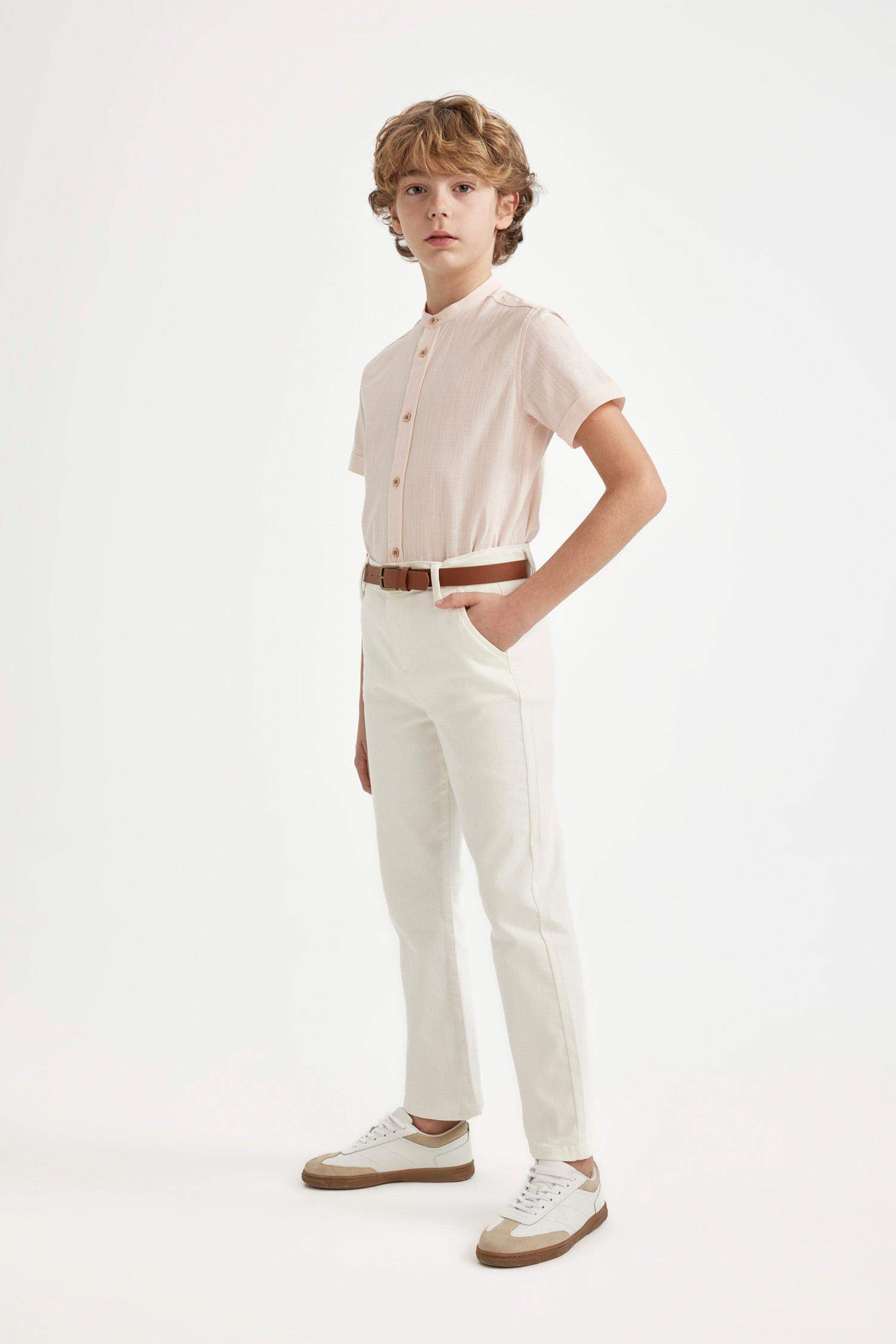 Boy Regular Fit Standard Leg Gabardine Trousers