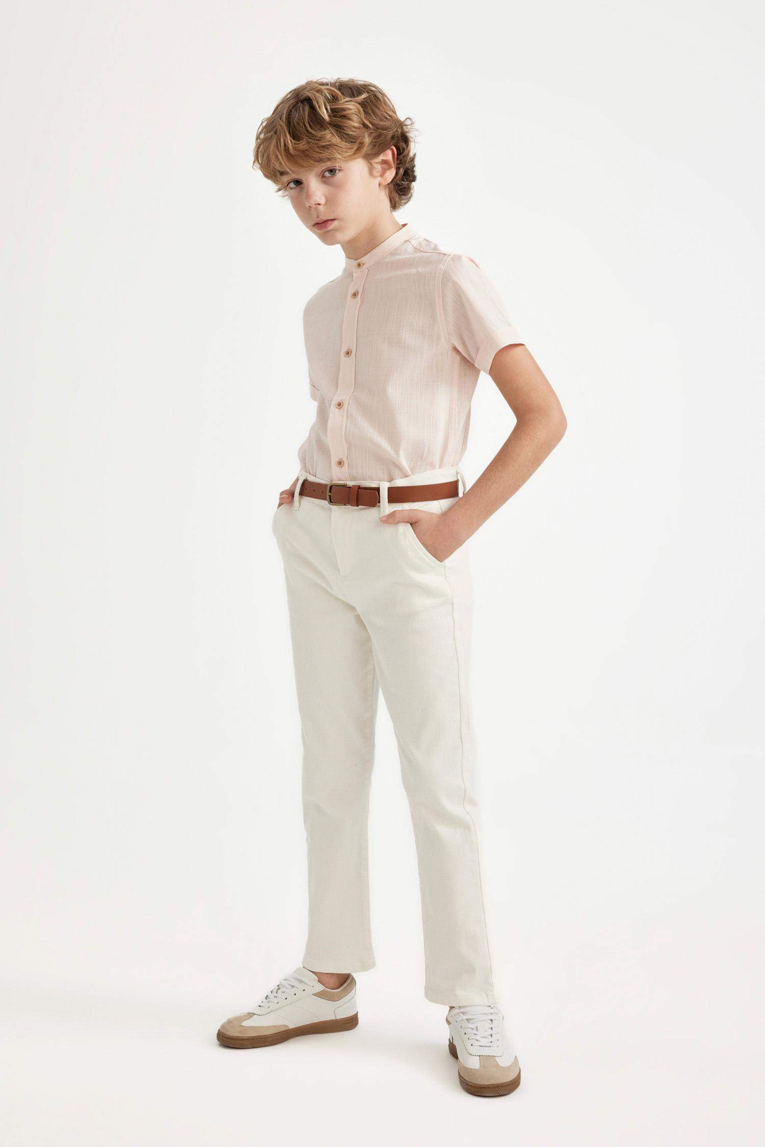 Boy Regular Fit Standard Leg Gabardine Trousers