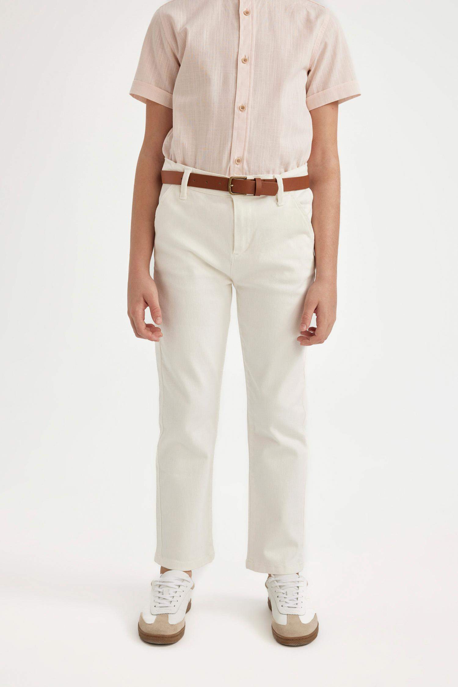 Boy Regular Fit Standard Leg Gabardine Trousers