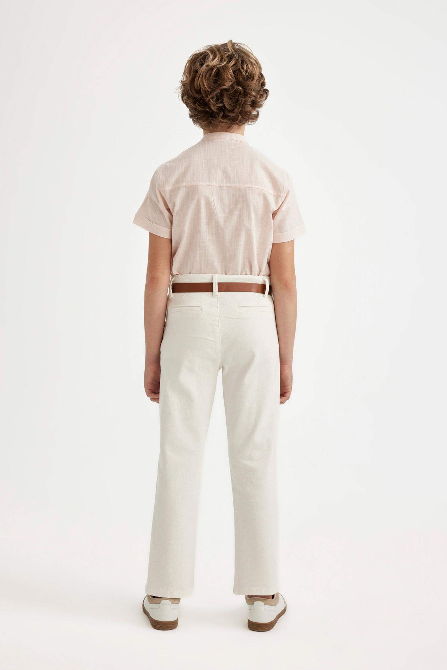Boy Regular Fit Standard Leg Gabardine Trousers