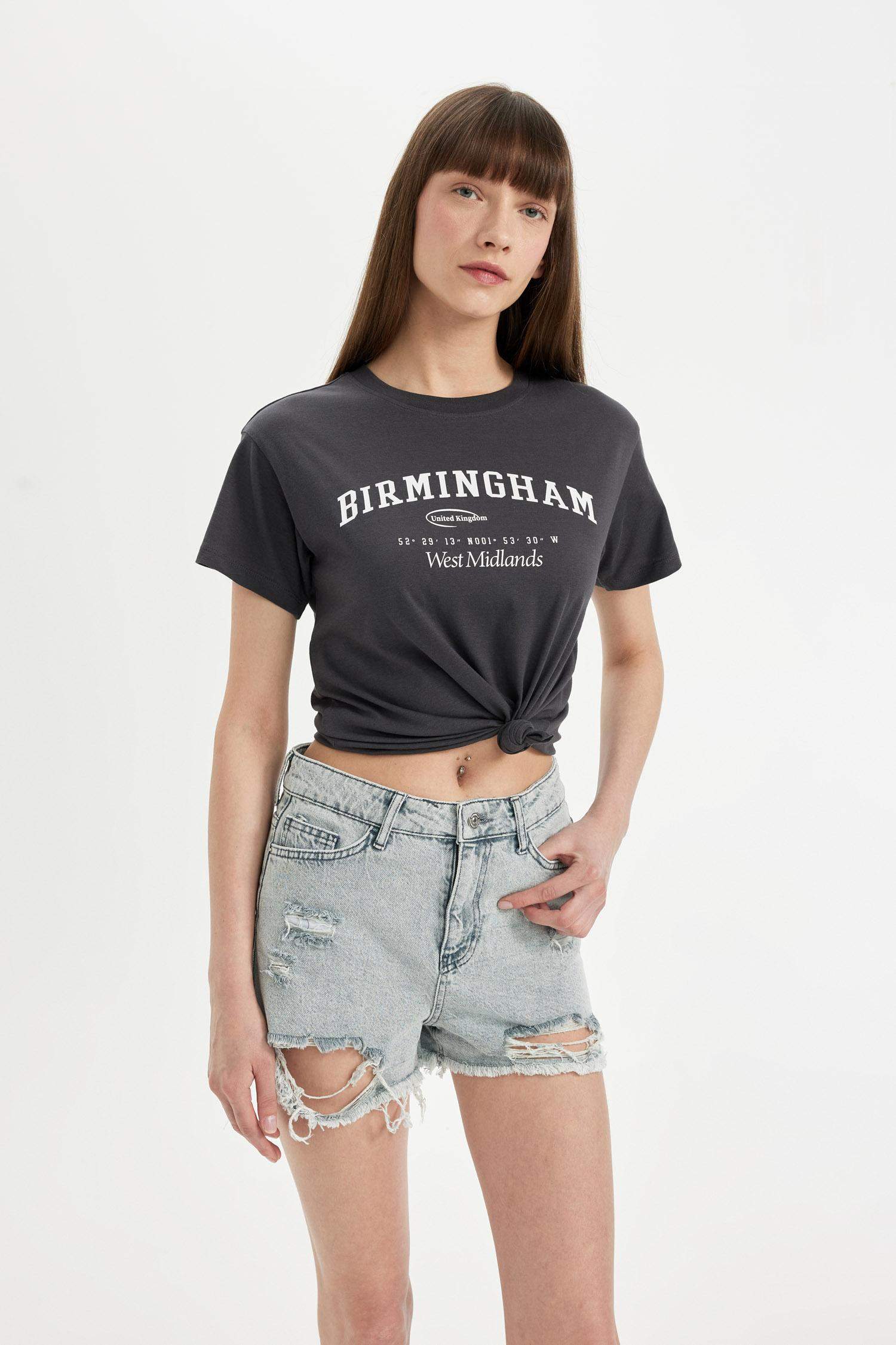 High Waist Denim Shorts