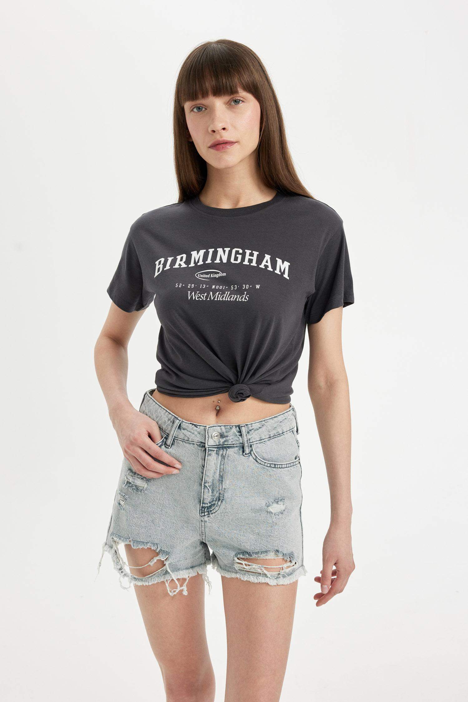 High Waist Denim Shorts