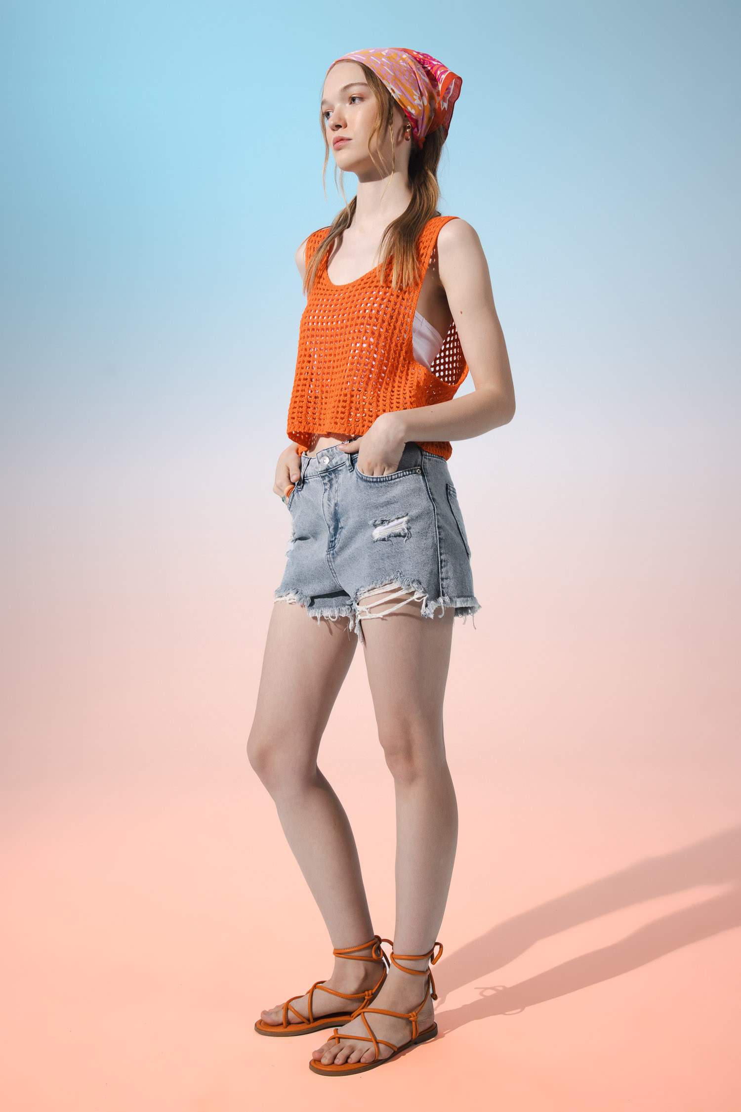 High Waist Denim Shorts