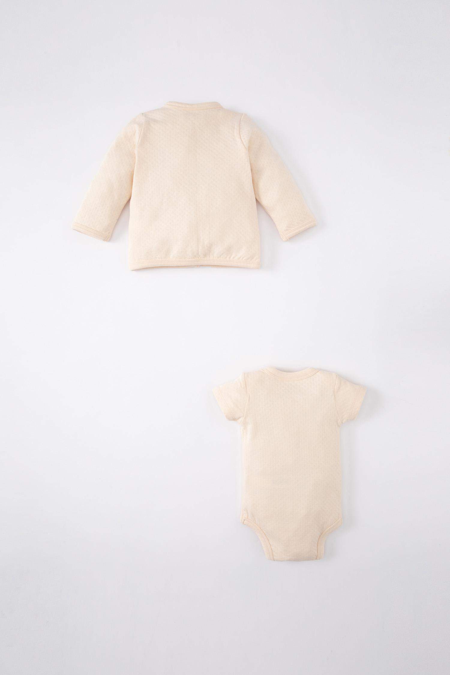 Baby Girl Cotton Cardigan Snap Body 2 Piece Set
