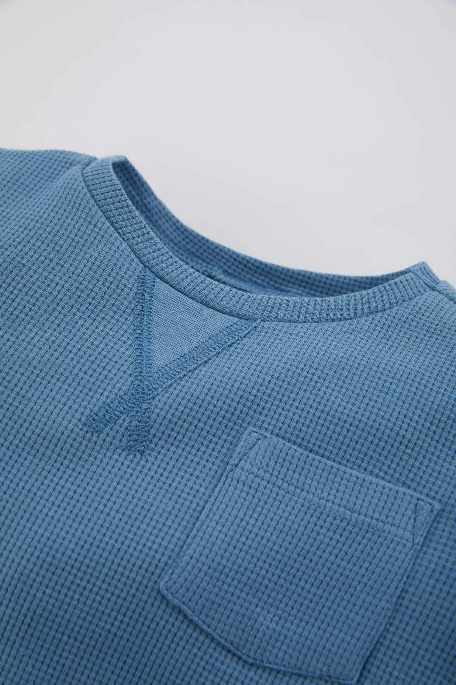 Baby Boy Long Sleeve Waffle 2 Piece Pajama Set