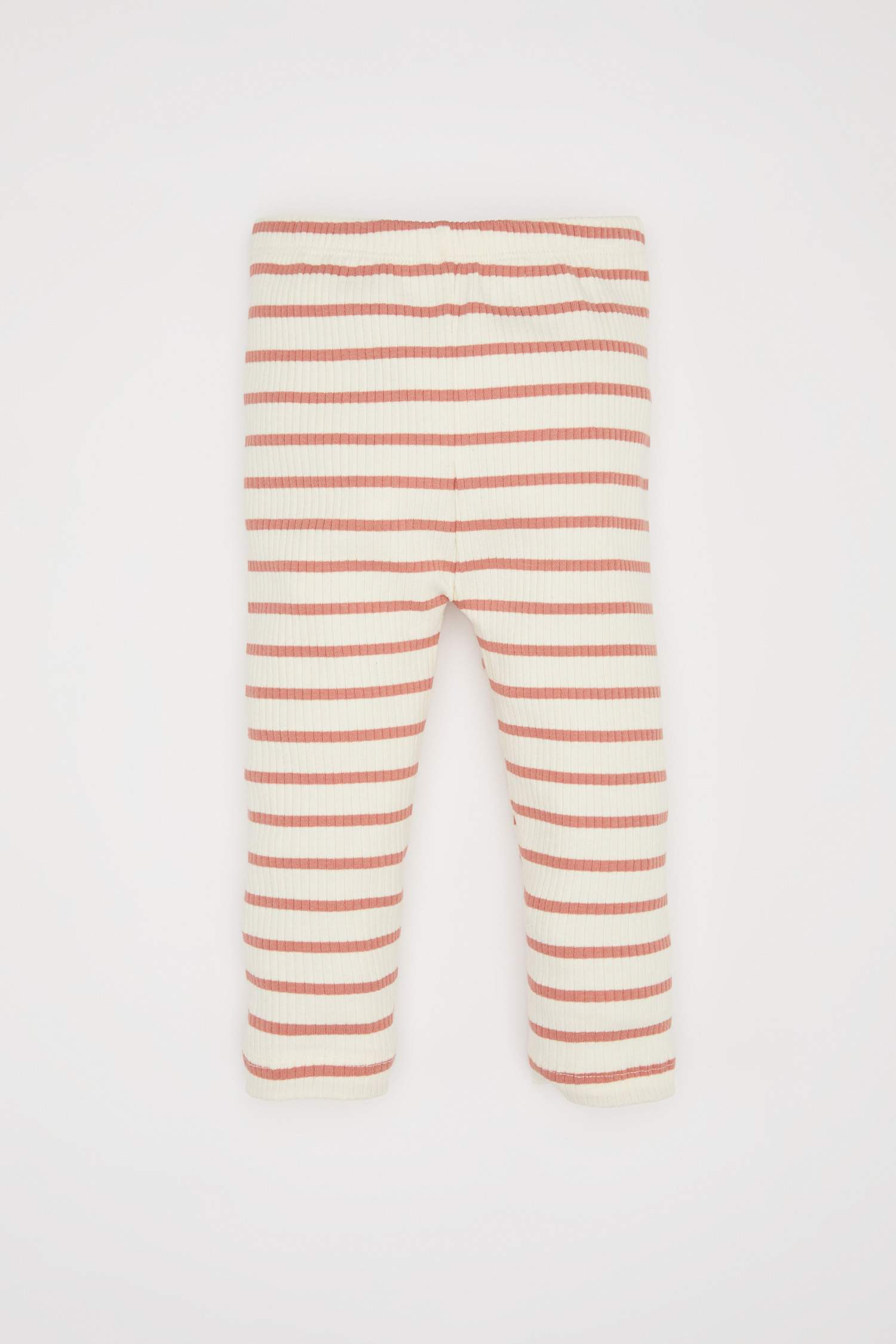 Baby Girl Striped Ribbed 2 Piece Pajama Set