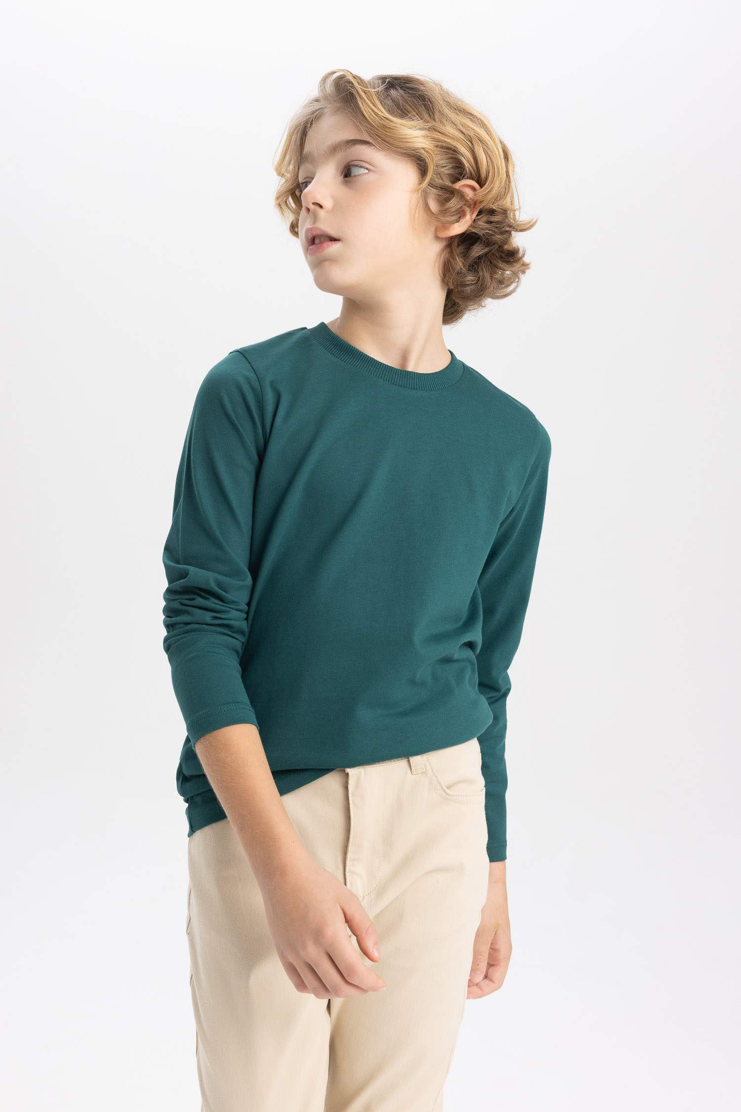Boy Regular Fit Crew Neck Long Sleeve T-Shirt