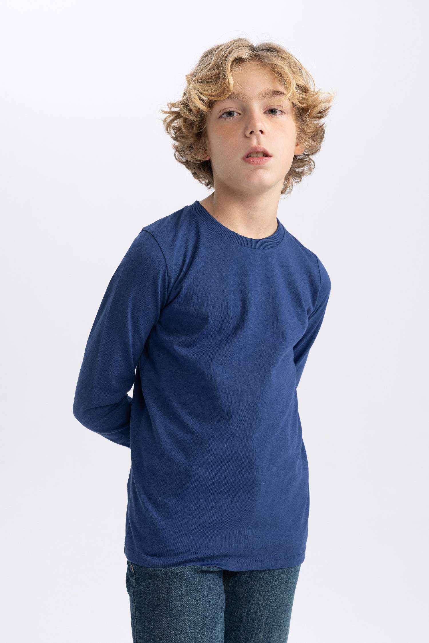 Boy Regular Fit Crew Neck Long Sleeve T-Shirt