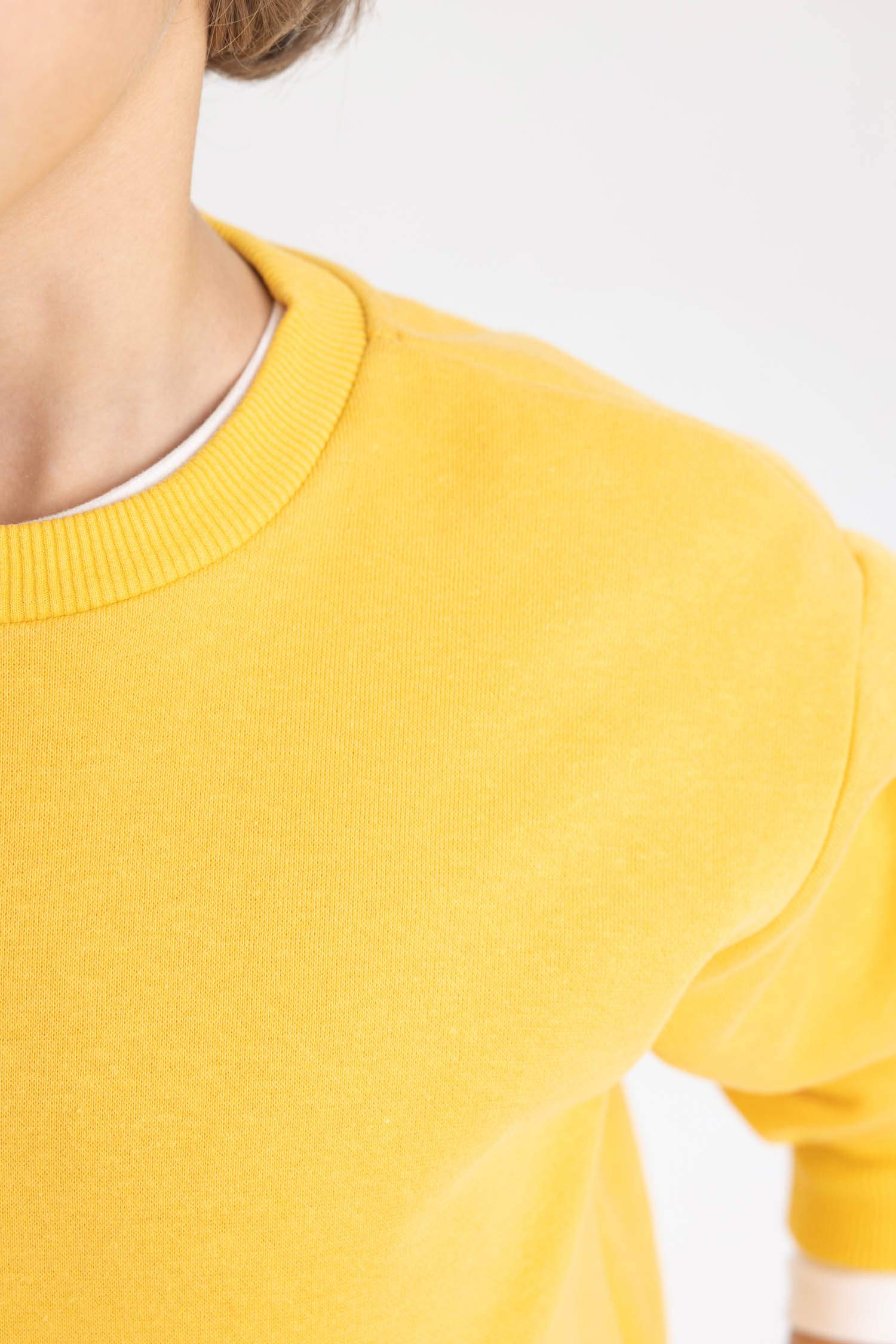 Erkek Çocuk Bisiklet Yaka Basic Düz Sweatshirt