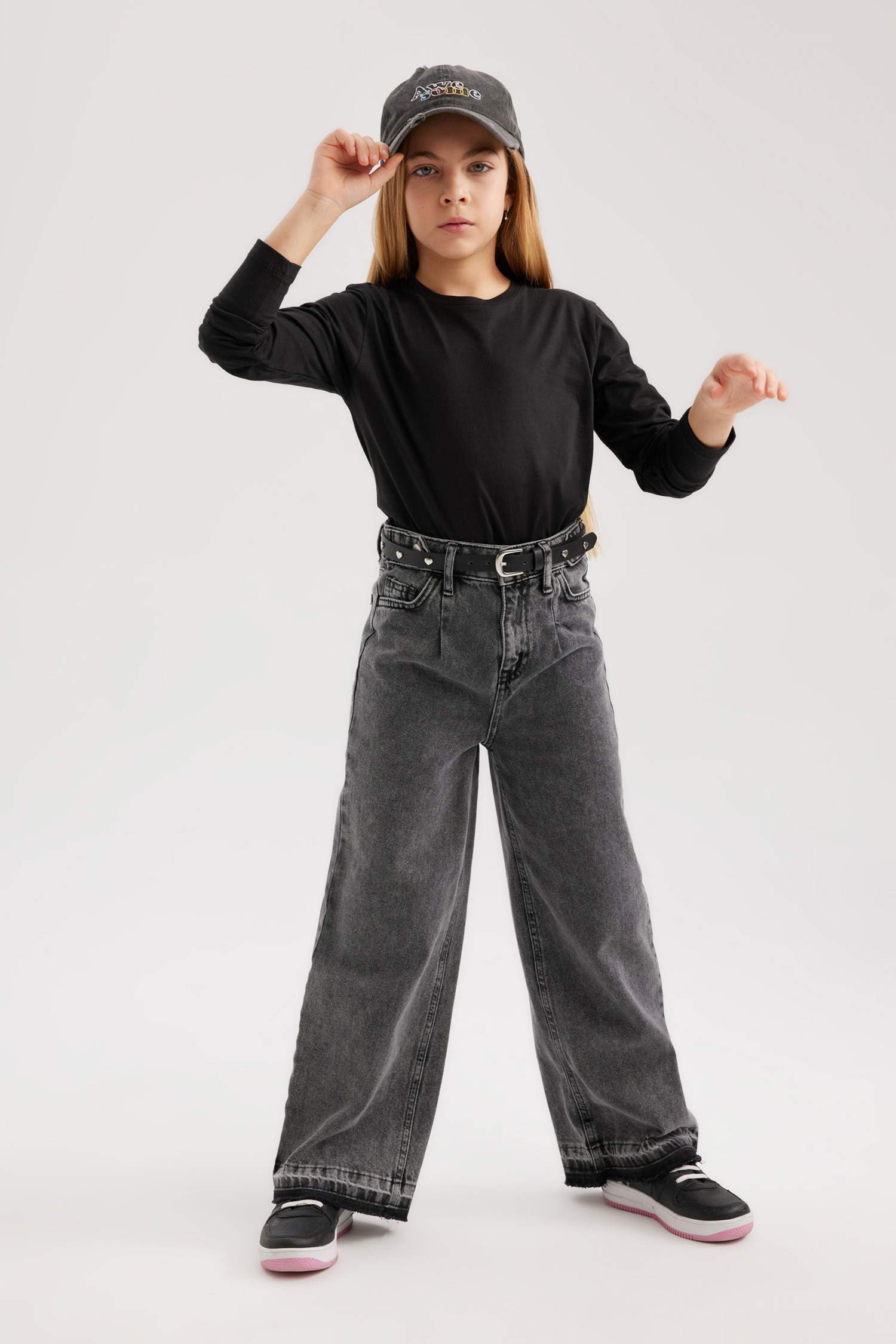 Girl Regular Fit Crew Neck Long Sleeve T-Shirt