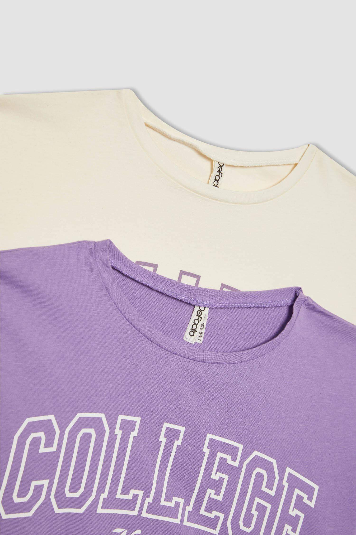 Girl 2 Piece Short Sleeve Crop T-Shirt