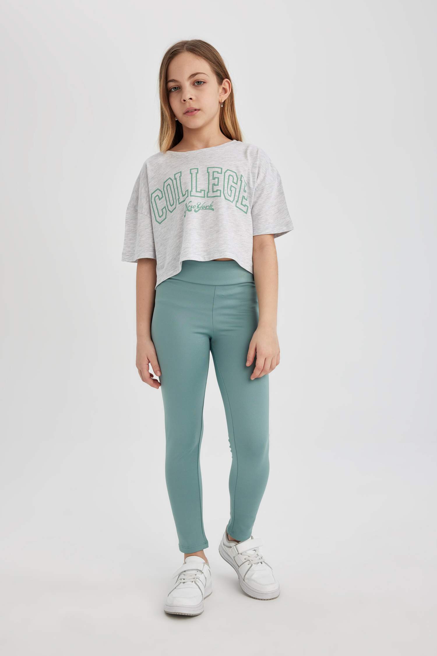 Girl 2 Piece Short Sleeve Crop T-Shirt