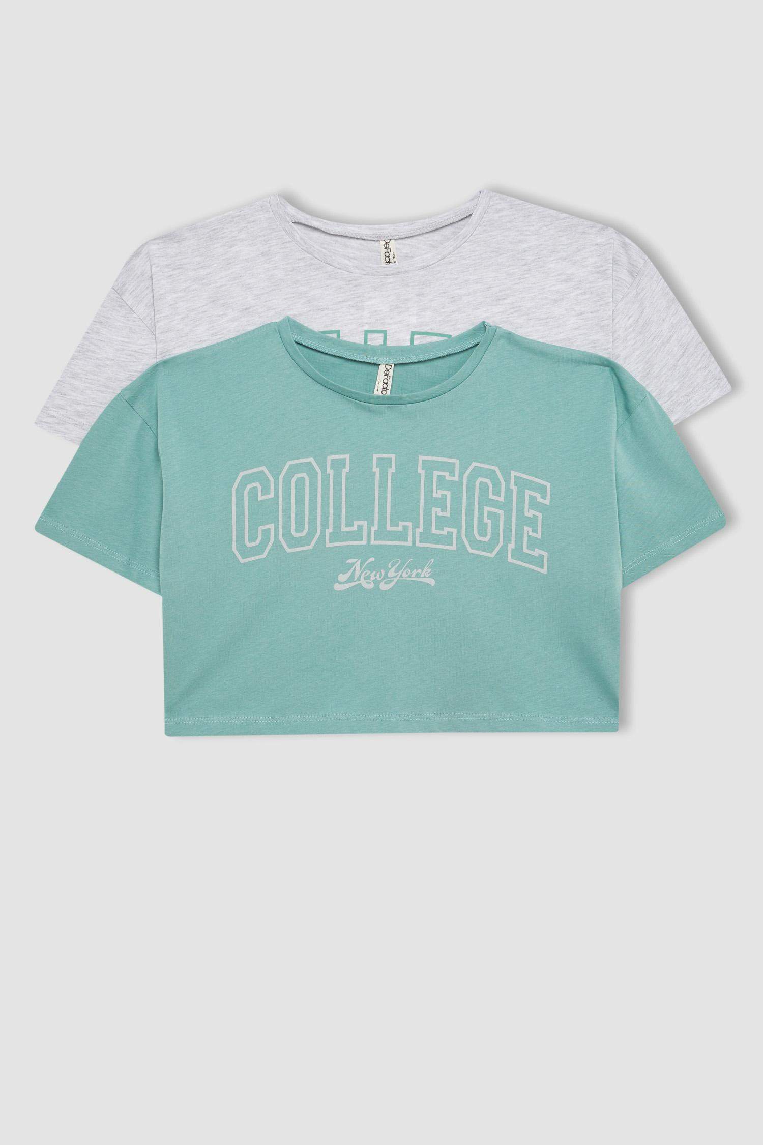 Girl 2 Piece Short Sleeve Crop T-Shirt