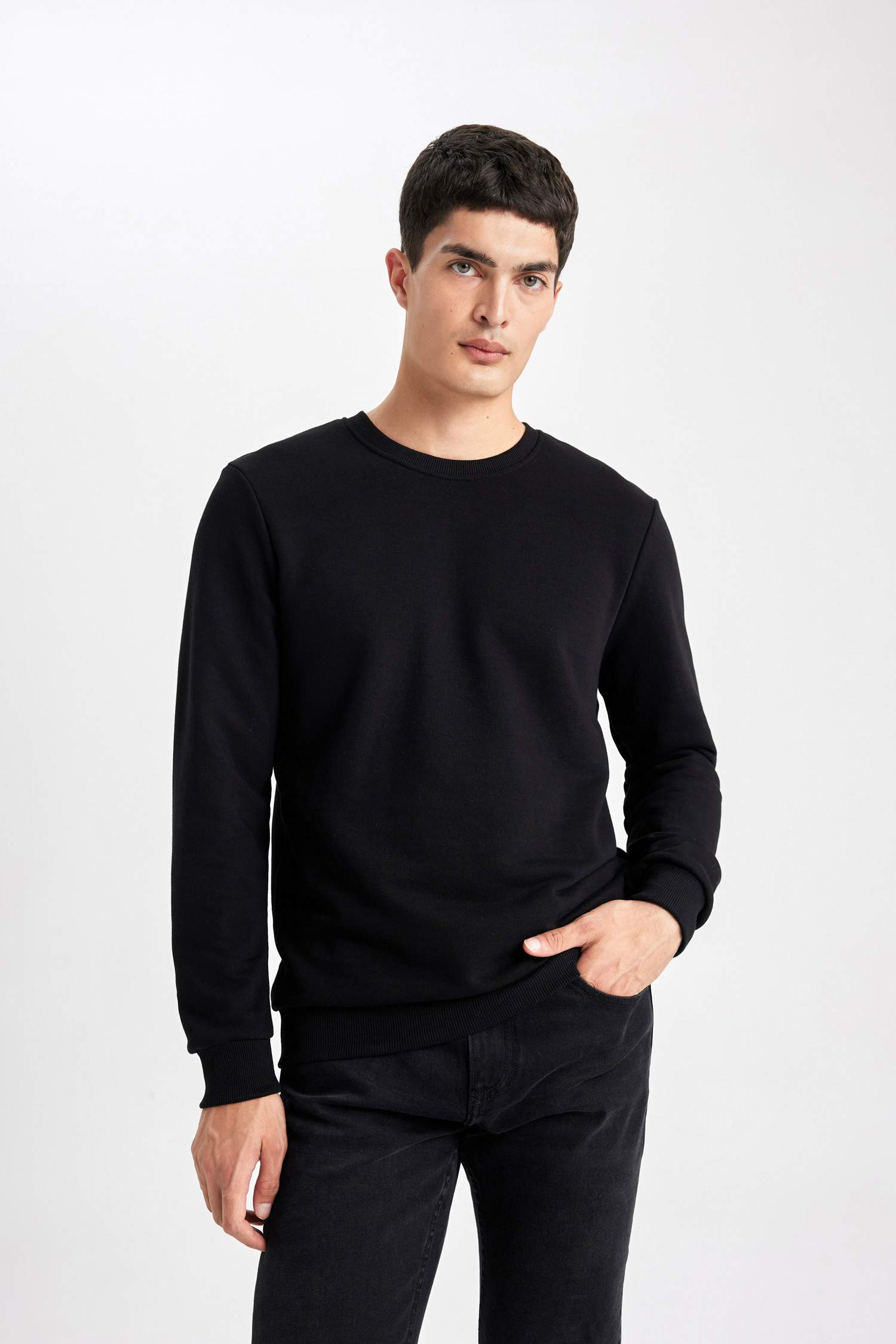 Regular Fit Bisiklet Yaka Sweatshirt