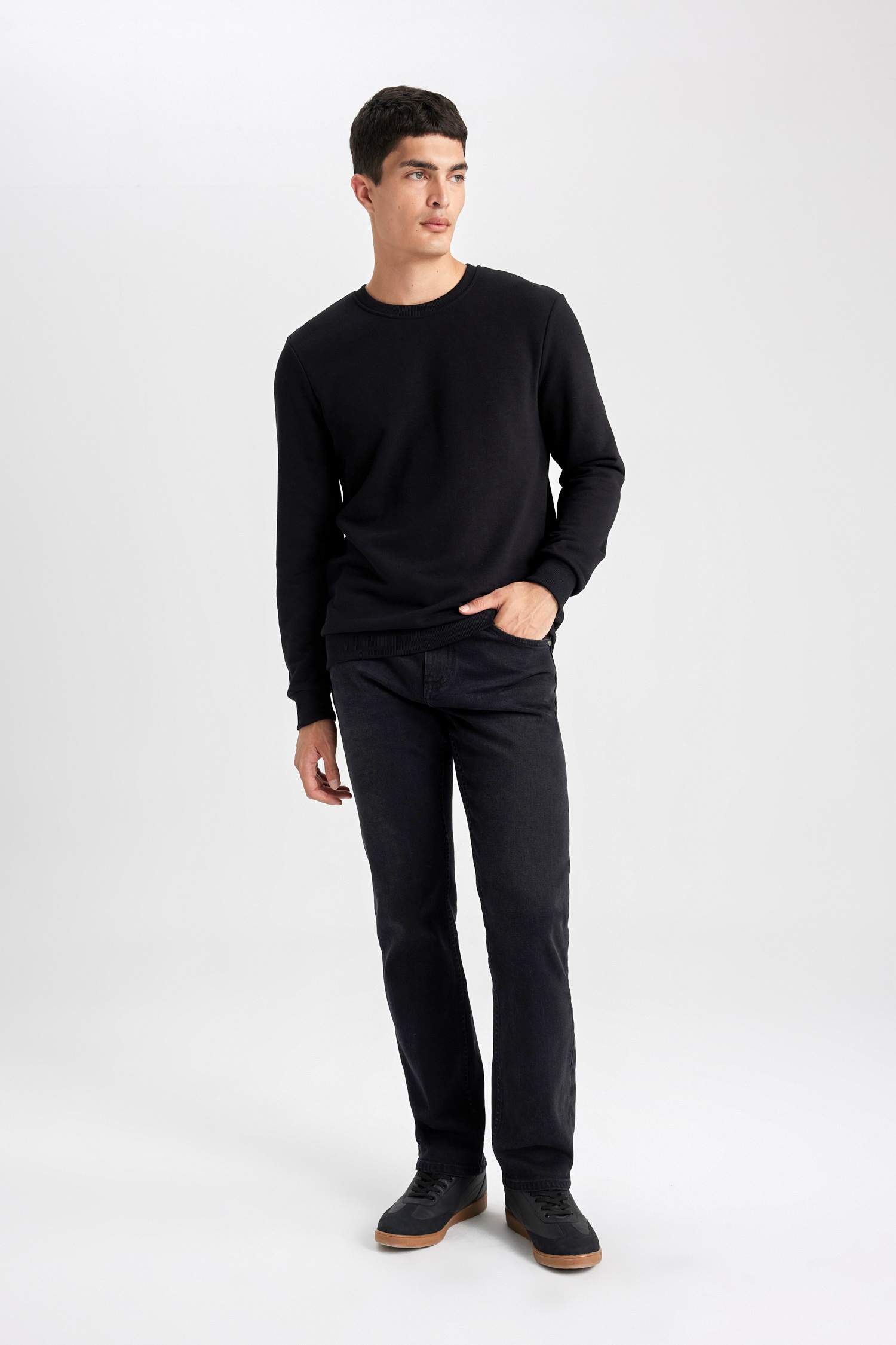 Regular Fit Bisiklet Yaka Sweatshirt