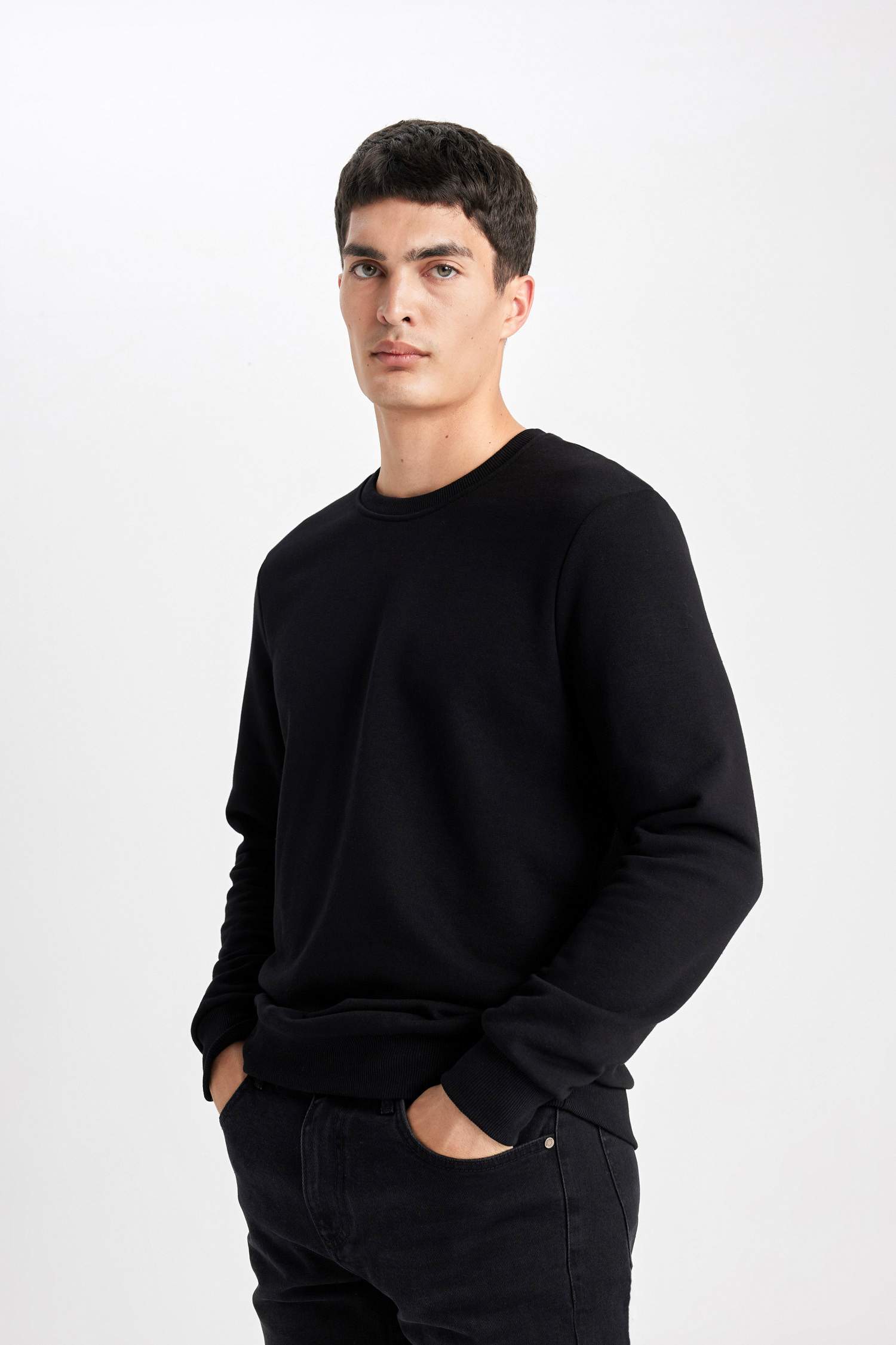 Regular Fit Bisiklet Yaka Sweatshirt