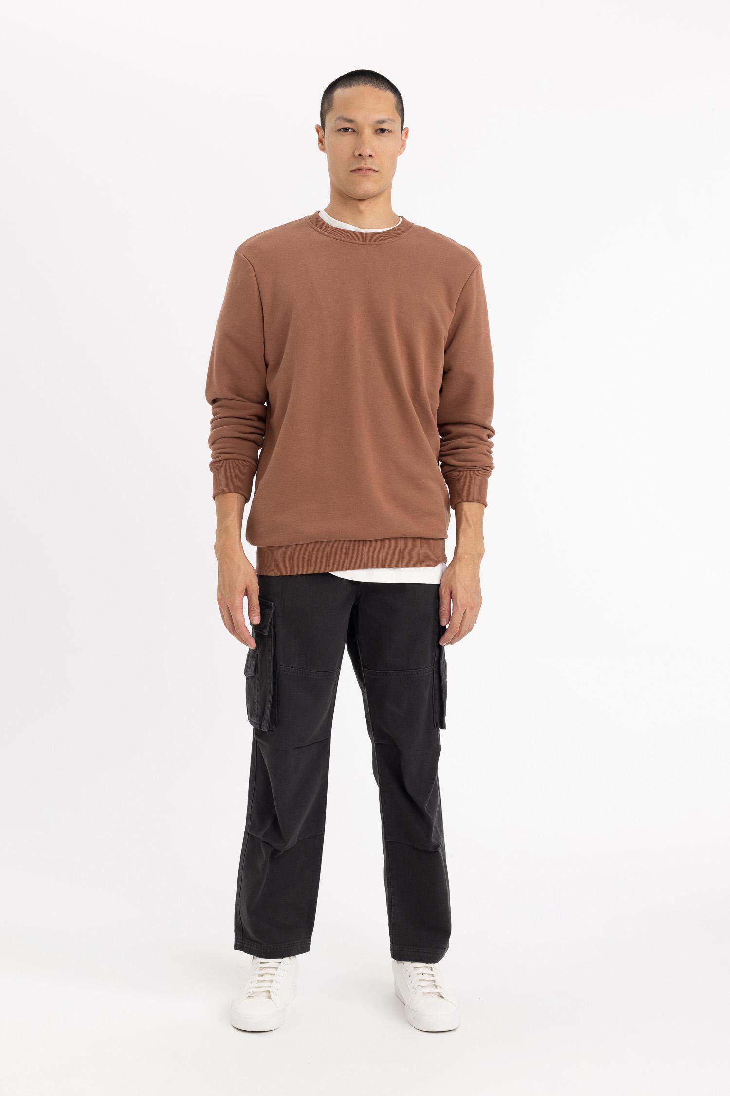 Regular Fit Bisiklet Yaka Sweatshirt