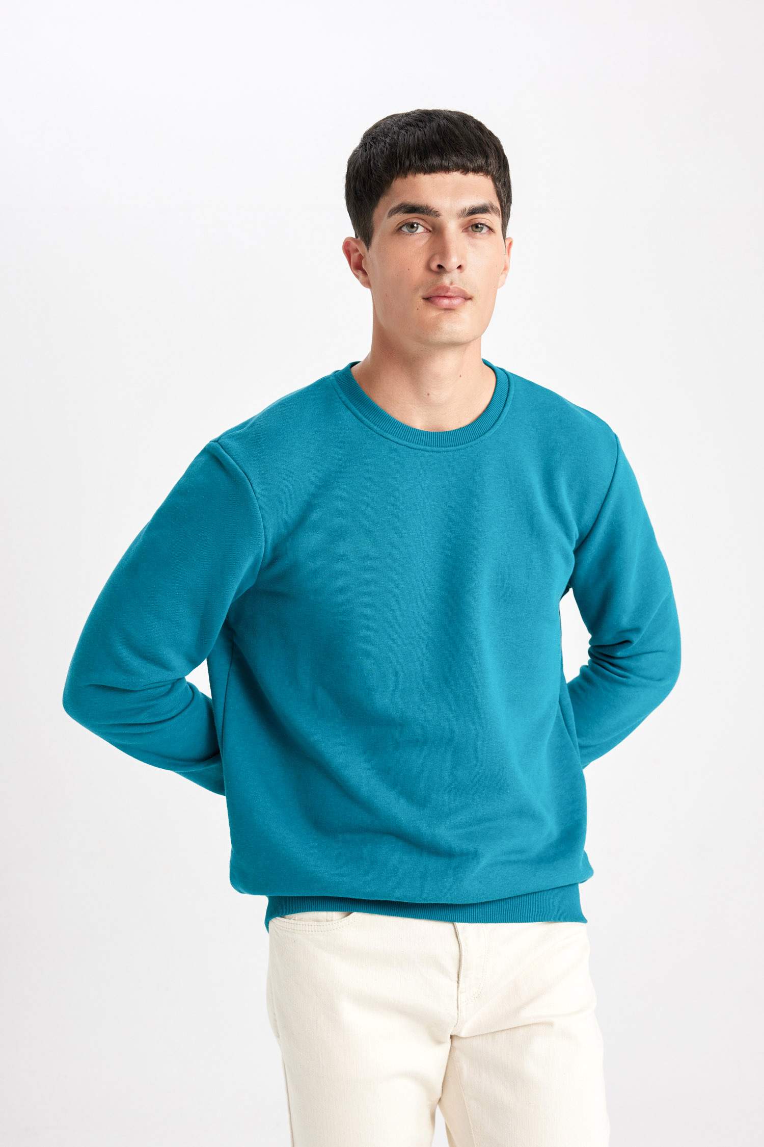 Regular Fit Bisiklet Yaka Sweatshirt