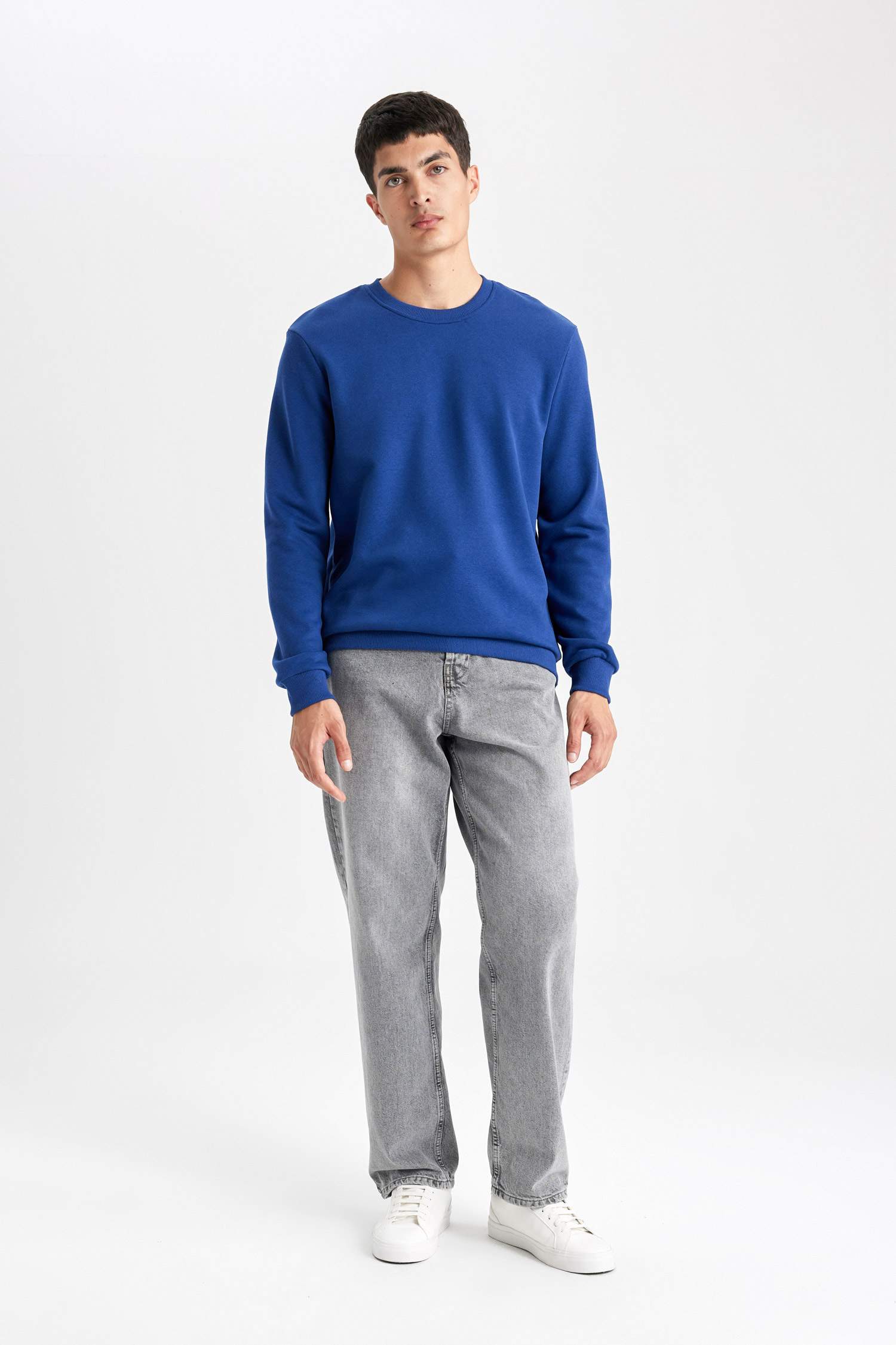 Regular Fit Bisiklet Yaka Sweatshirt
